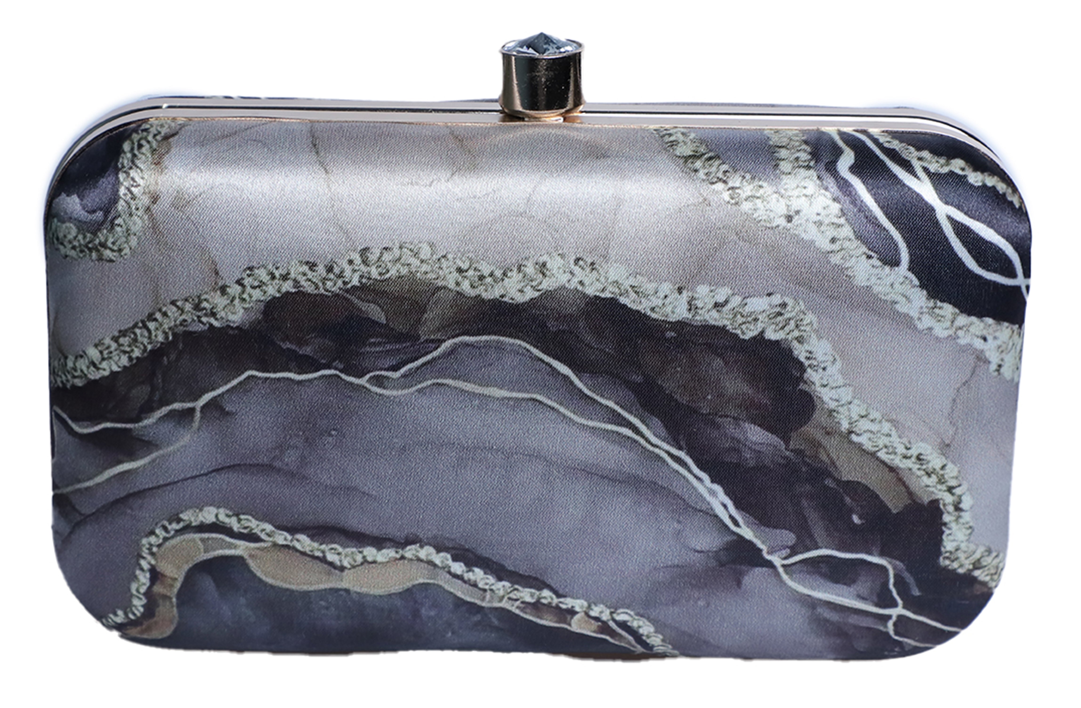 Abstract digital print clutch