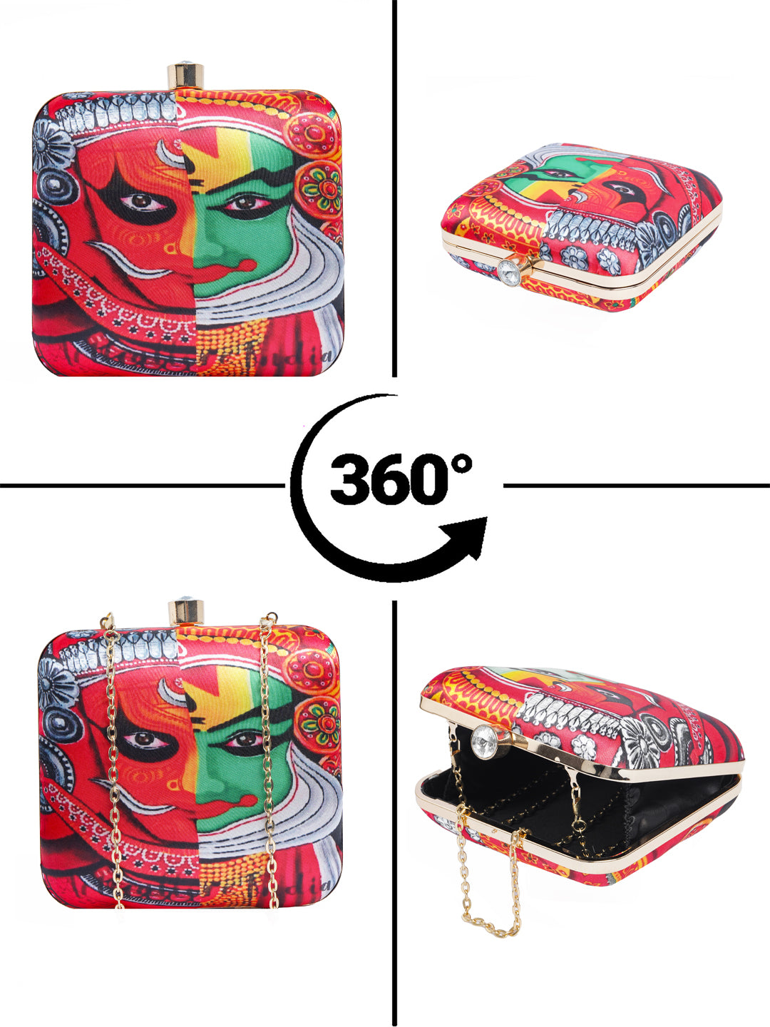 VRPS Printed Clutche | Handcrafted Ethnic Bag | SWIS-2075 | Additional Angle
