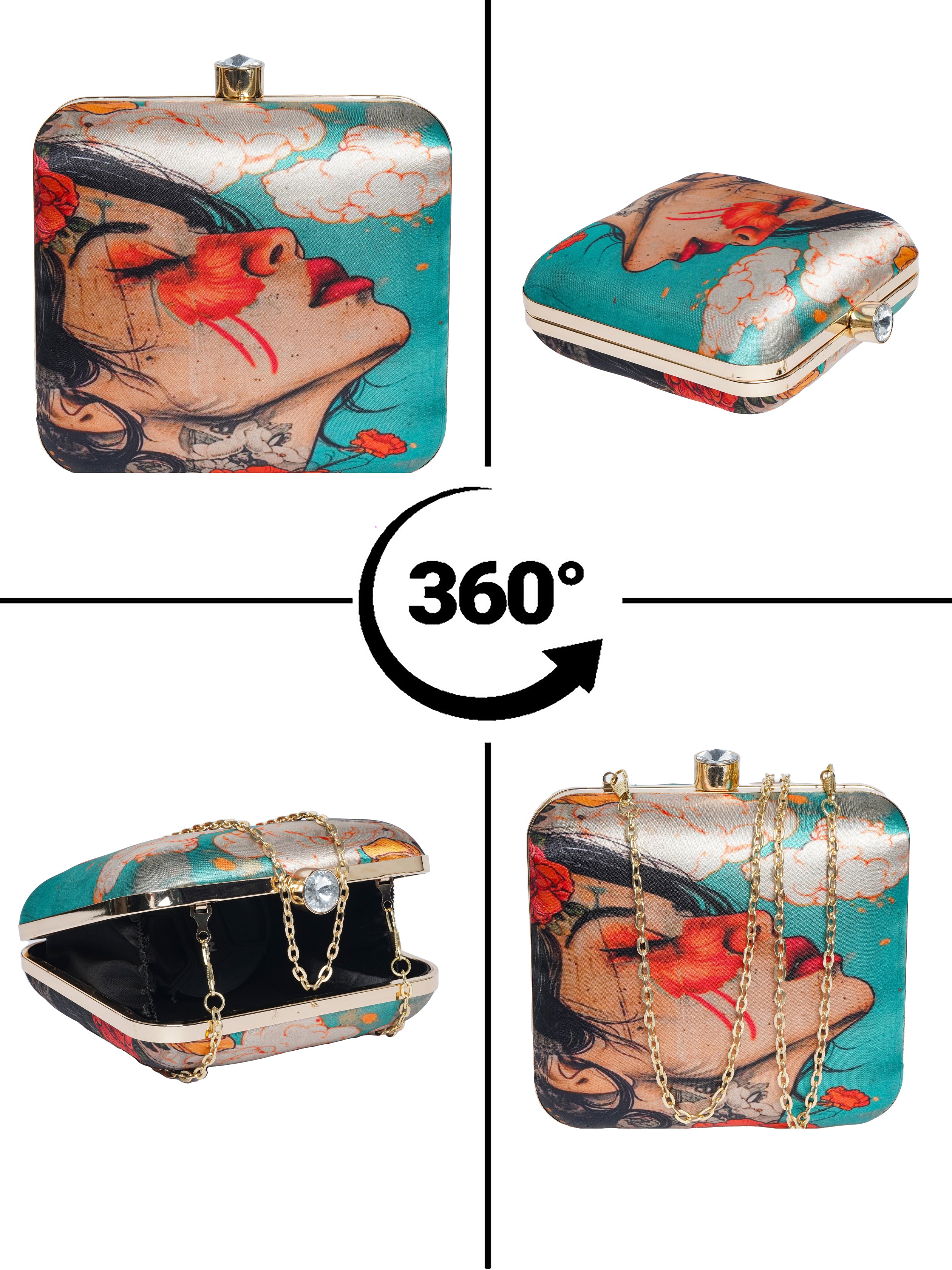 VRPS Printed Clutch | Handcrafted Ethnic Bag | SWIS-1730 | Additional Angle