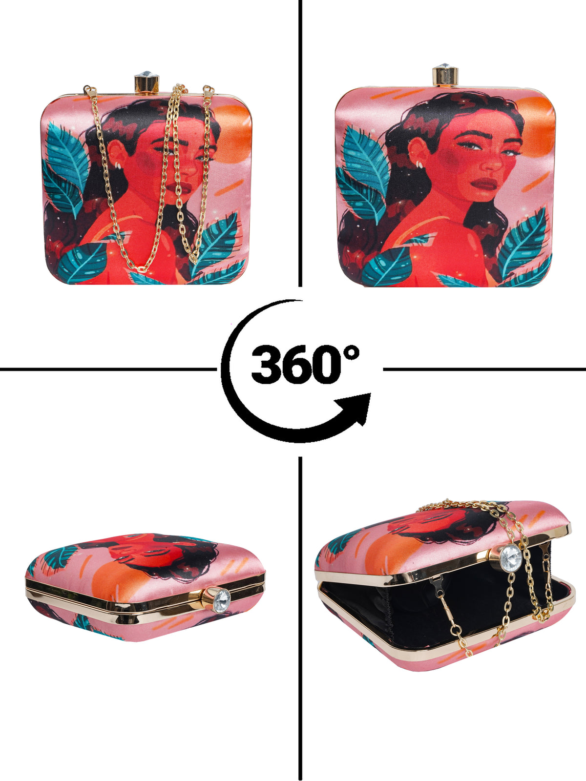 VRPS Printed Clutche | Handcrafted Ethnic Bag | SWIS-1726 | Additional Angle
