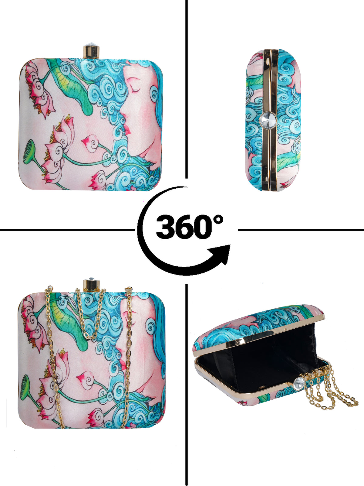 VRPS Printed Clutche | Handcrafted Ethnic Bag | SWIS-2101 | Additional Angle