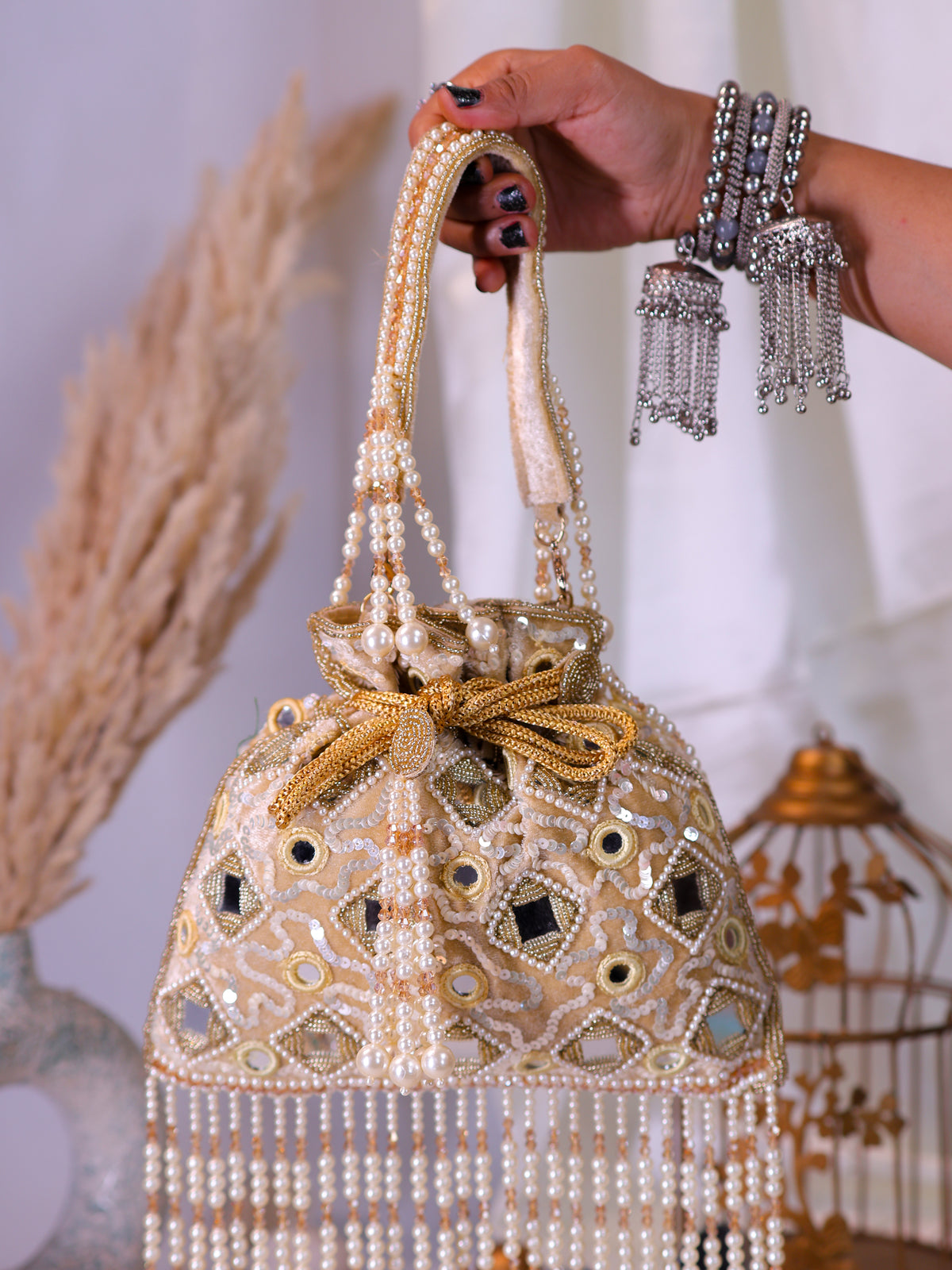 VRPS Potli Bag | Handcrafted Ethnic Bag | SWIS-1564 | Additional Angle