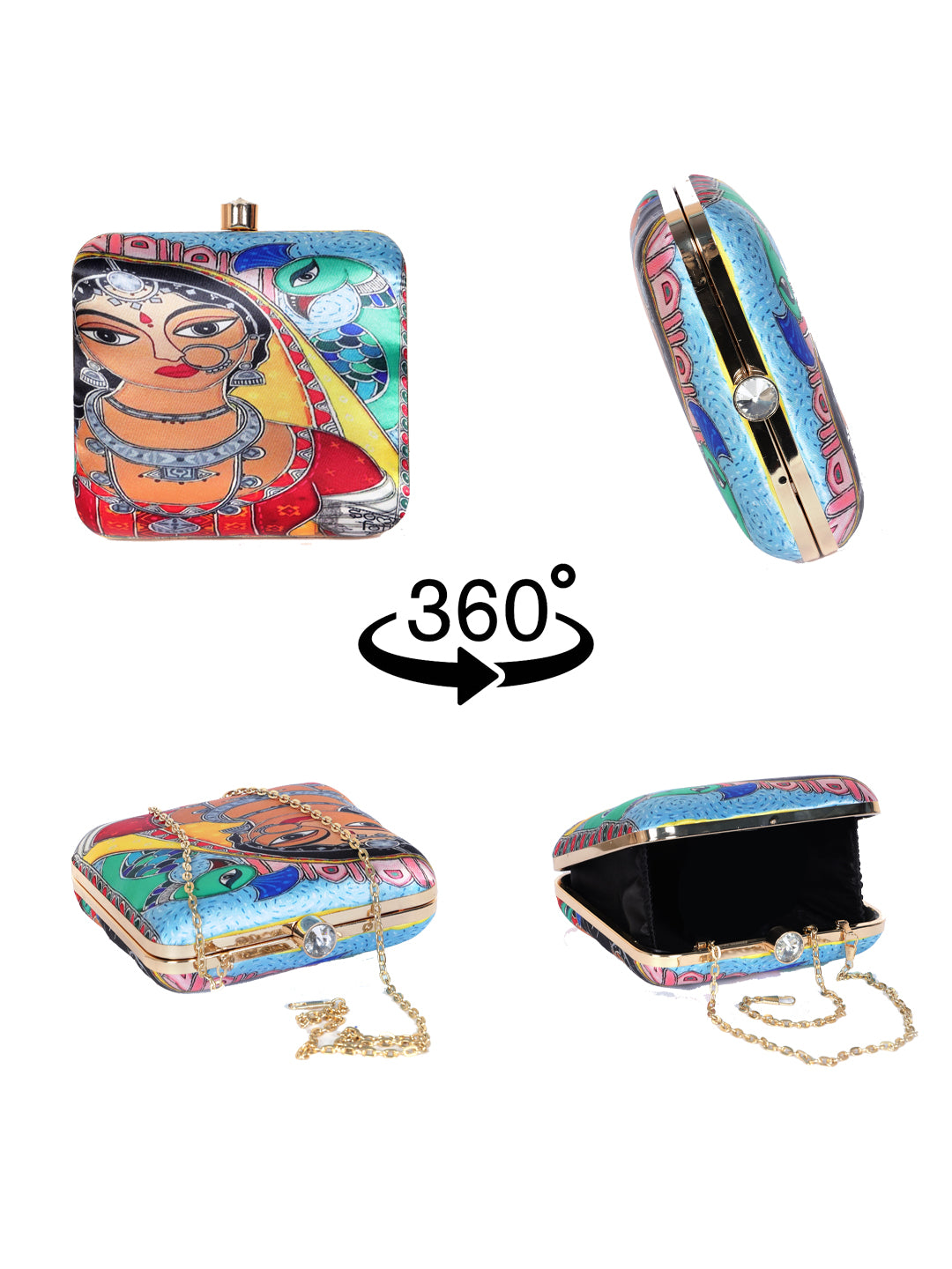 VRPS Printed Clutch | Handcrafted Ethnic Bag | SWIS-1332 | Additional Angle