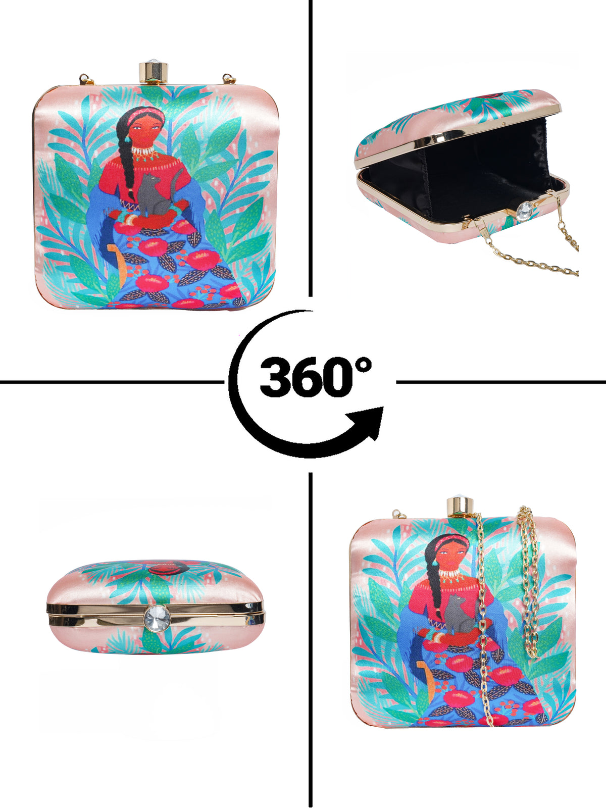 VRPS Printed Clutche | Handcrafted Ethnic Bag | SWIS-2099 | Additional Angle