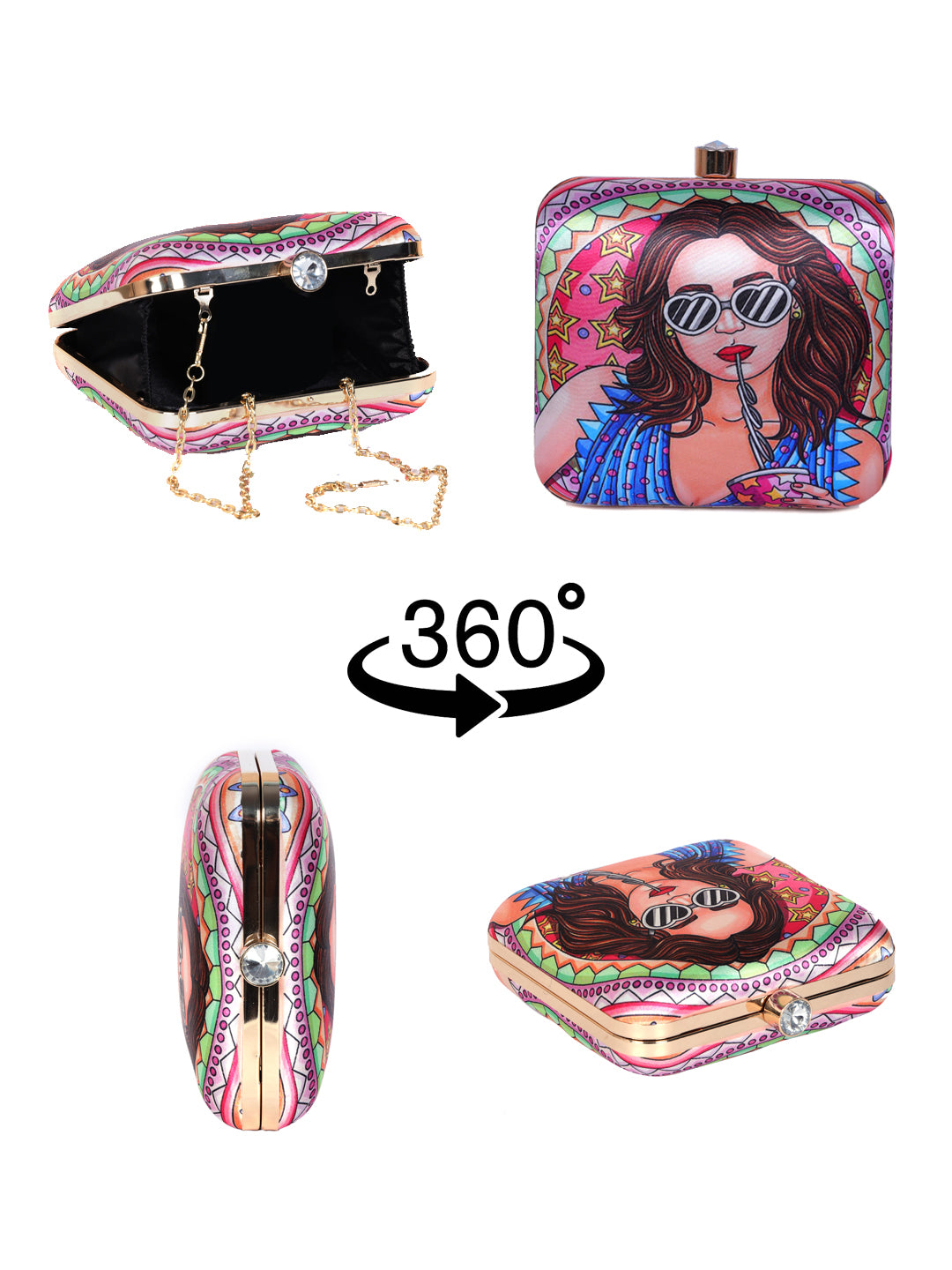 VRPS Printed Clutch | Handcrafted Ethnic Bag | SWIS-1344 | Additional Angle