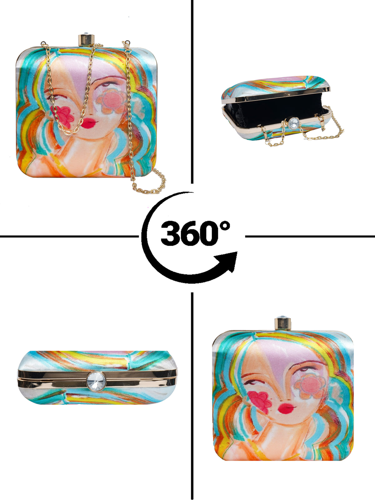 VRPS Printed Clutche | Handcrafted Ethnic Bag | SWIS-2102 | Additional Angle