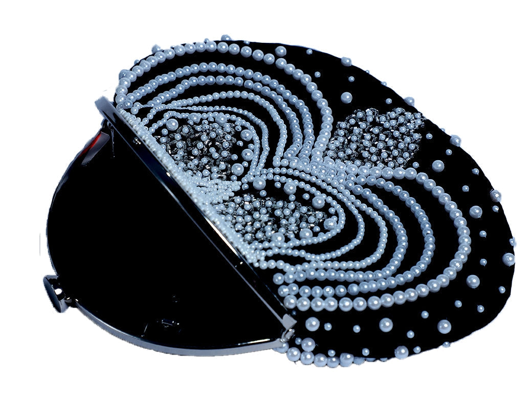 Vandana White — Velvet Batua Bag