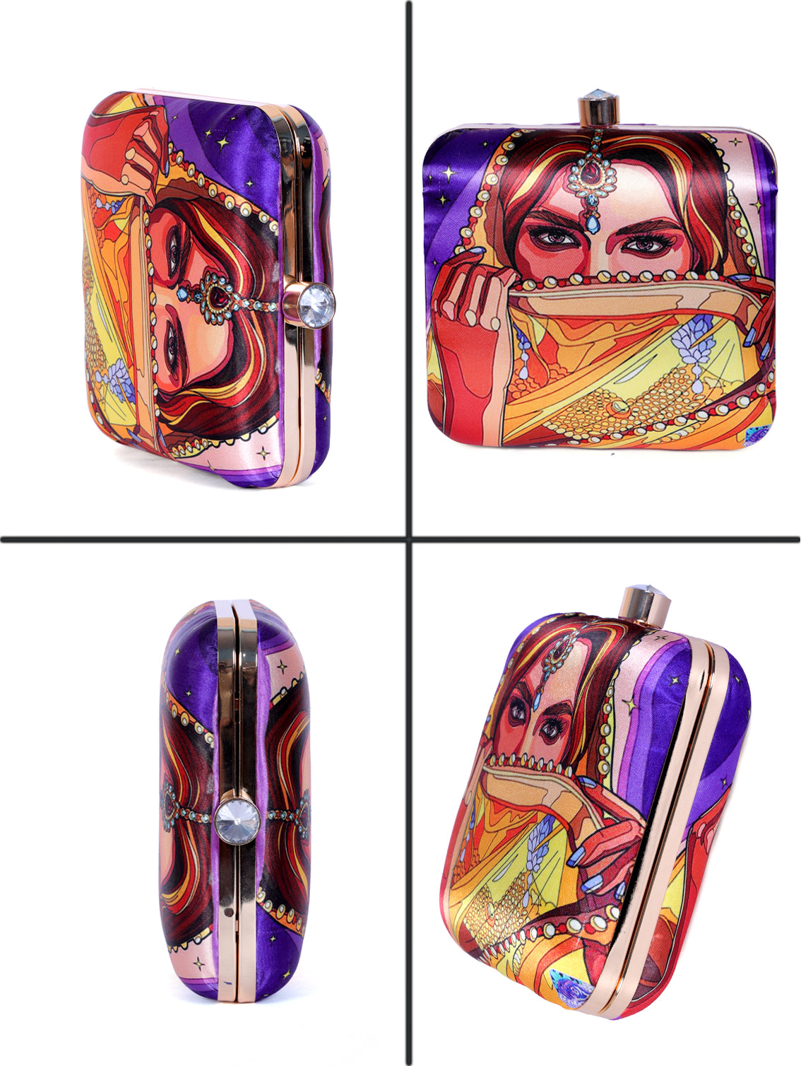 VRPS Printed Clutch | Handcrafted Ethnic Bag | SWIS-1313 | Additional Angle