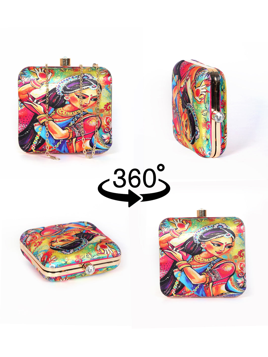 VRPS Printed Clutch | Handcrafted Ethnic Bag | SWIS-1341 | Additional Angle
