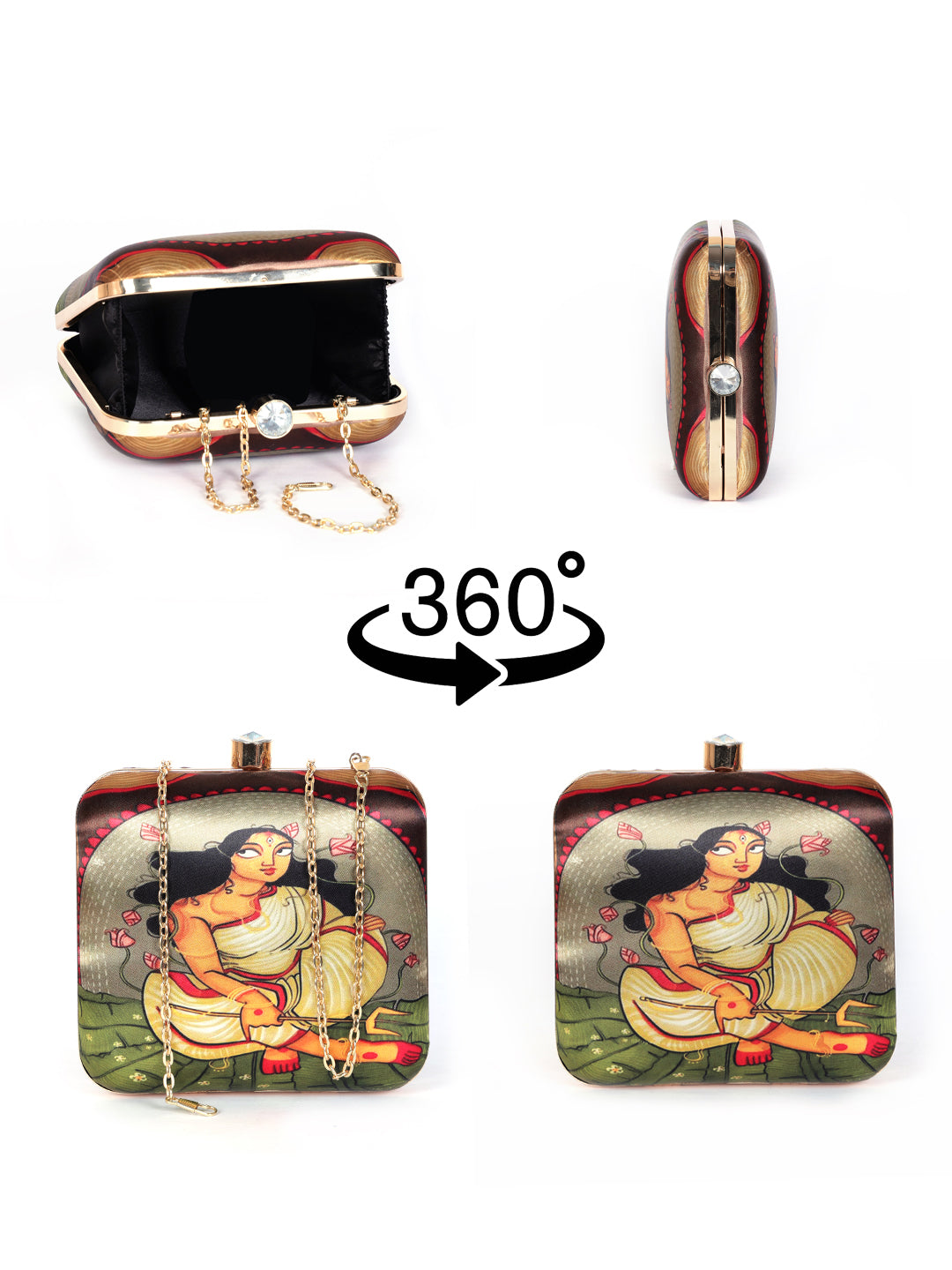 VRPS Printed Clutch | Handcrafted Ethnic Bag | SWIS-1340 | Additional Angle