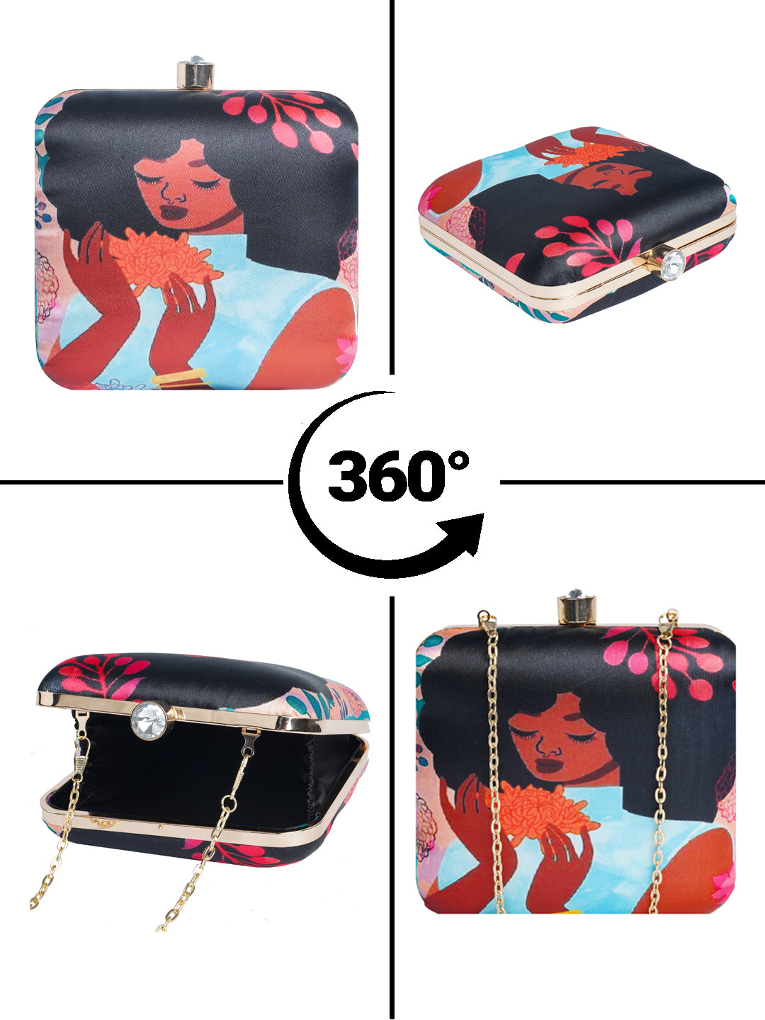 VRPS Printed Clutch | Handcrafted Ethnic Bag | SWIS-1723 | Additional Angle