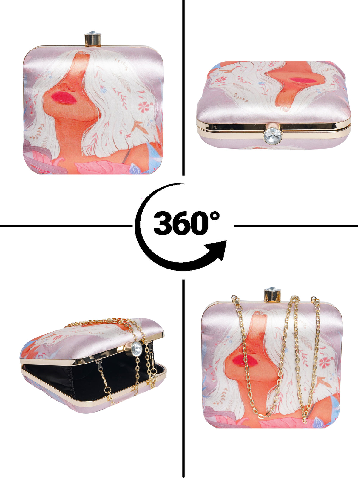 VRPS Printed Clutche | Handcrafted Ethnic Bag | SWIS-1729 | Additional Angle