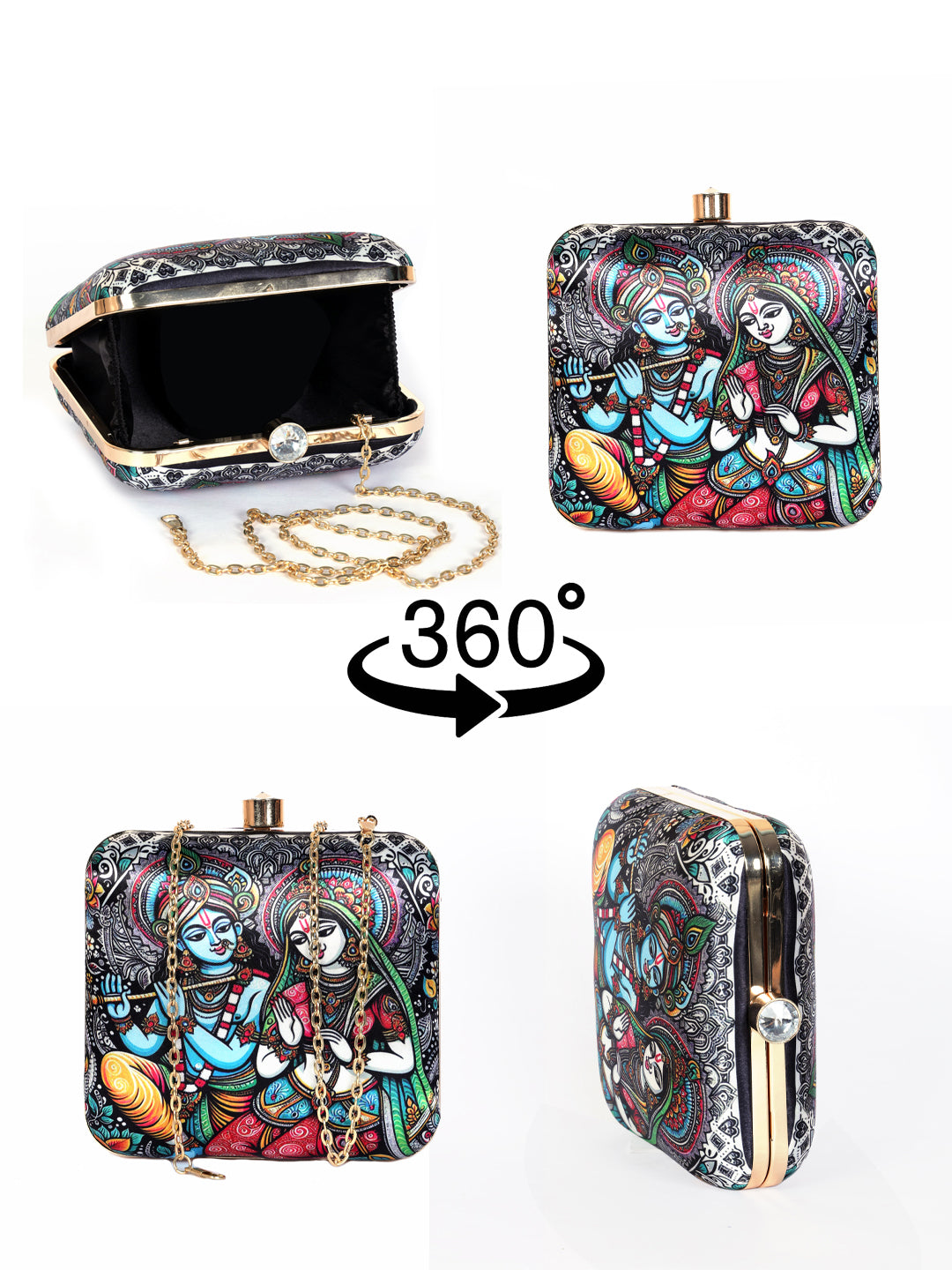 VRPS Printed Clutch | Handcrafted Ethnic Bag | SWIS-1342 | Additional Angle