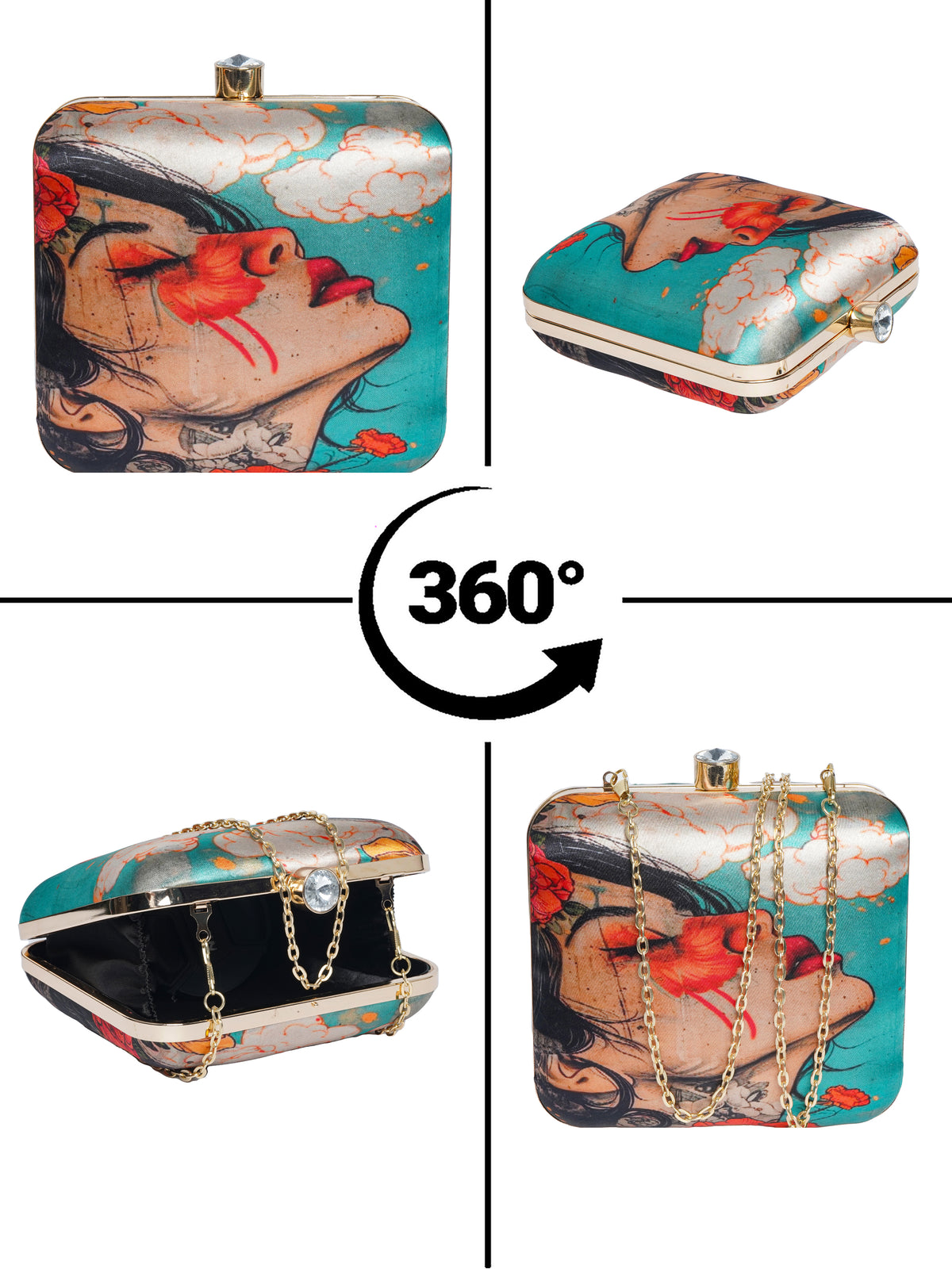 VRPS Printed Clutche | Handcrafted Ethnic Bag | SWIS-1730 | Additional Angle