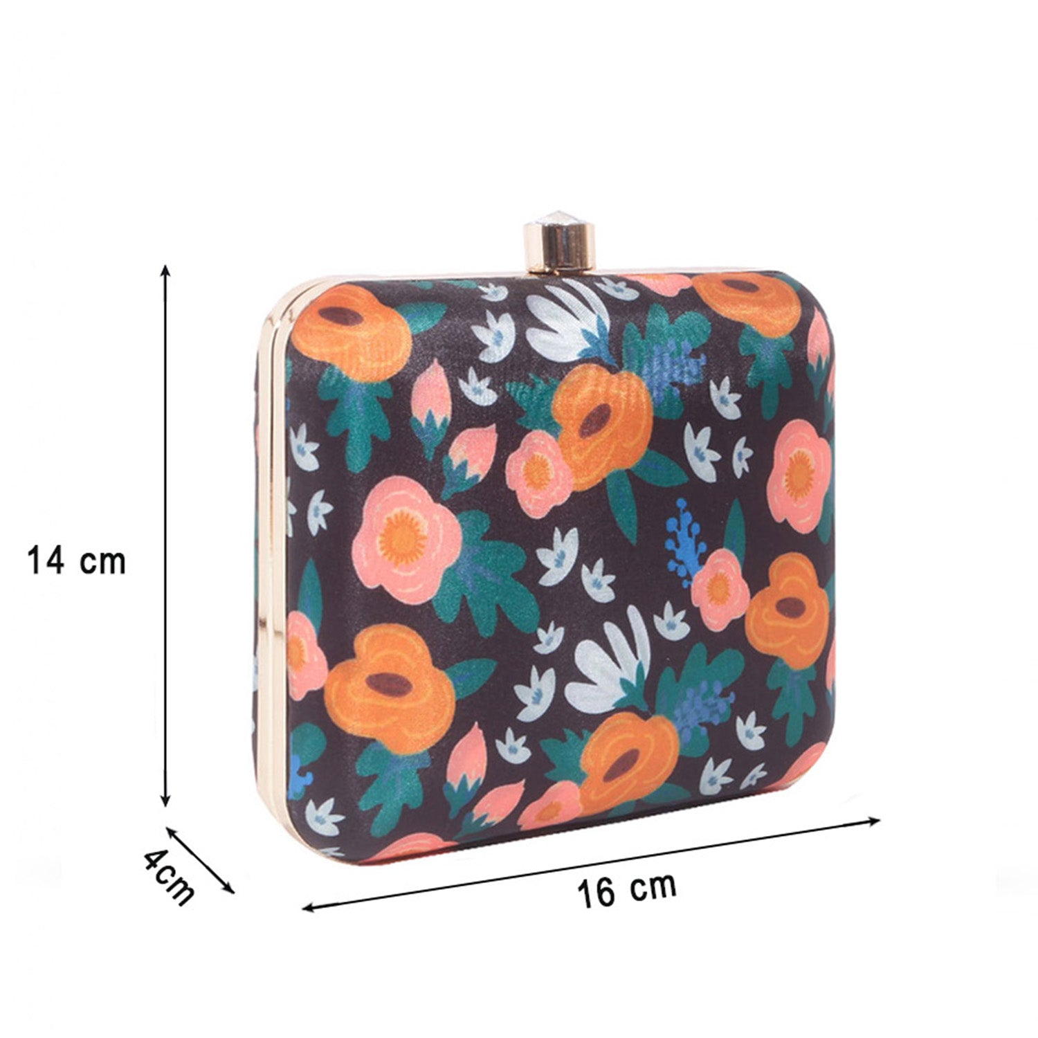 Abstract printed clutch bag