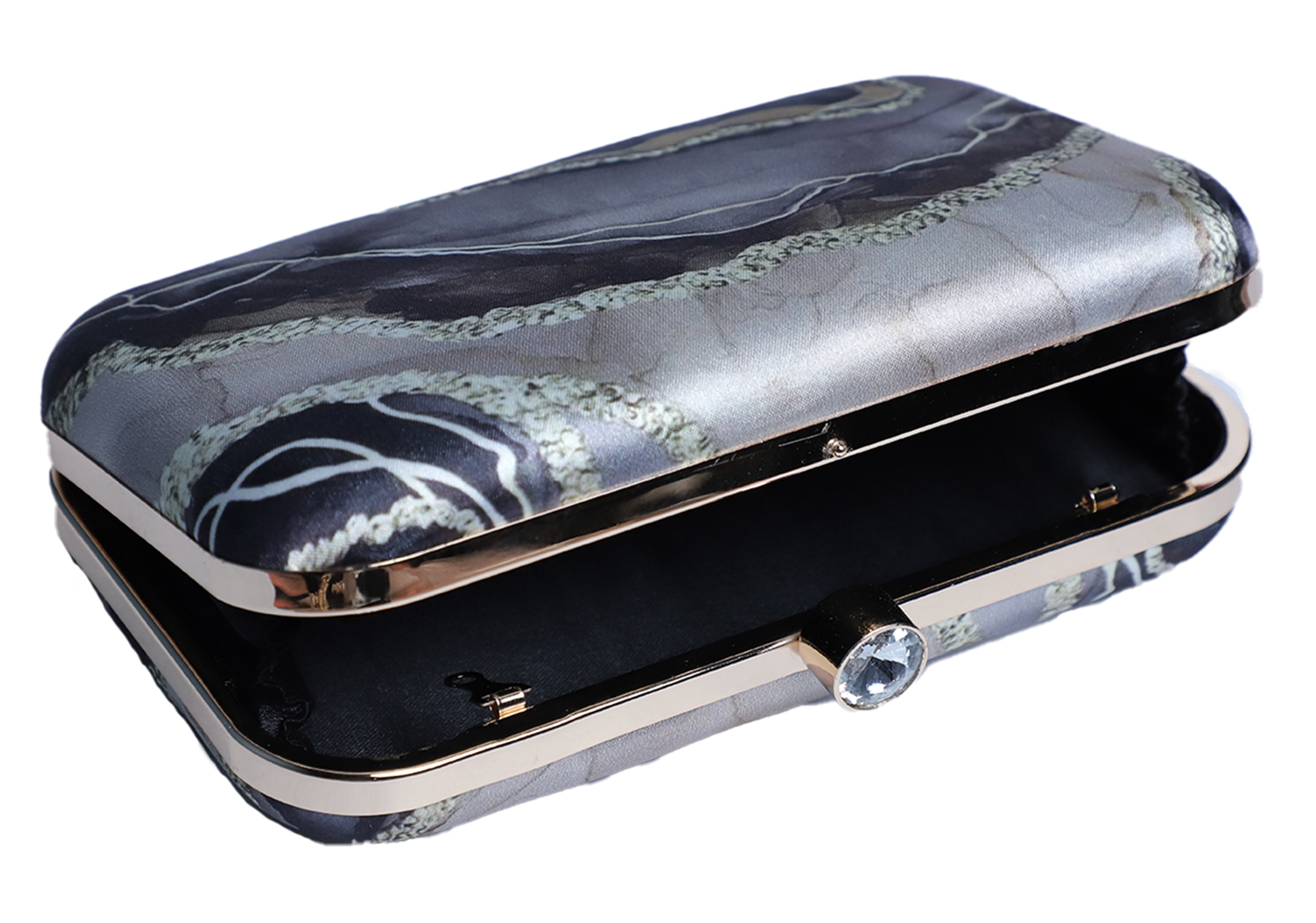 Abstract digital print clutch