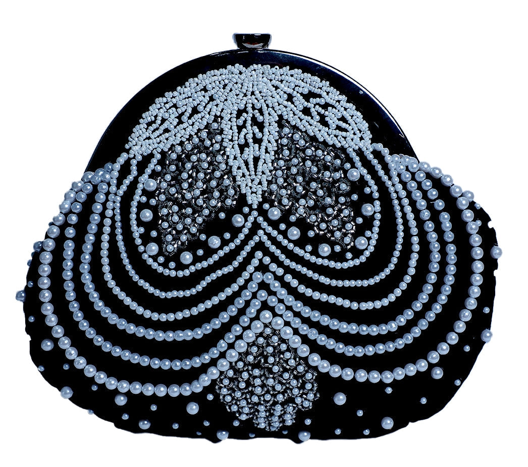 Vandana White — Velvet Batua Bag