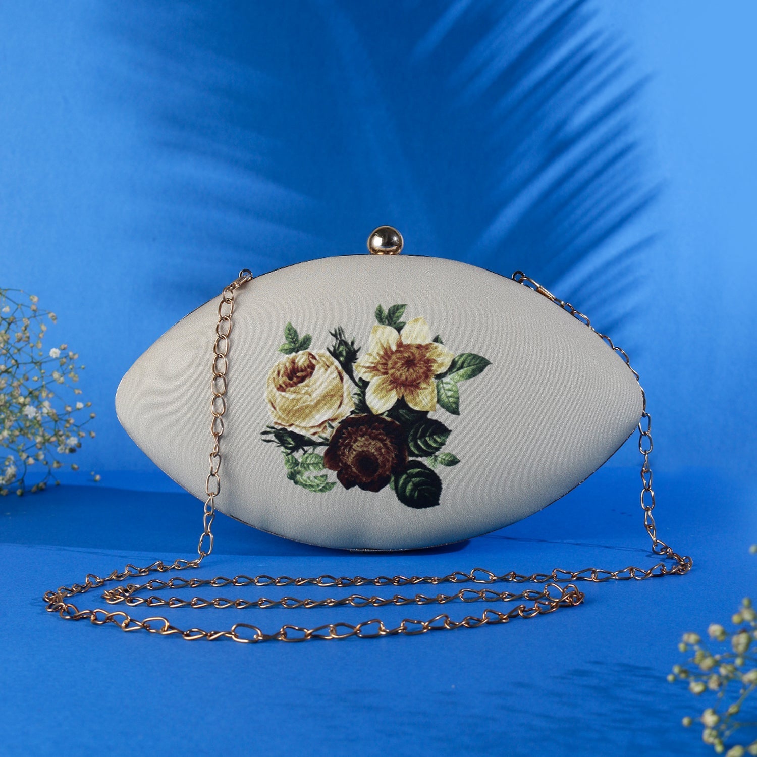 Printed Clutch Bag SWIS-545 | VRPS Handicrafts | Satin Print Clutch for Party India