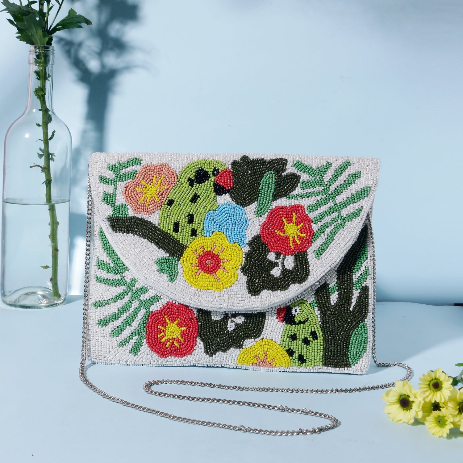Assorted Beaded Design Boho Bag