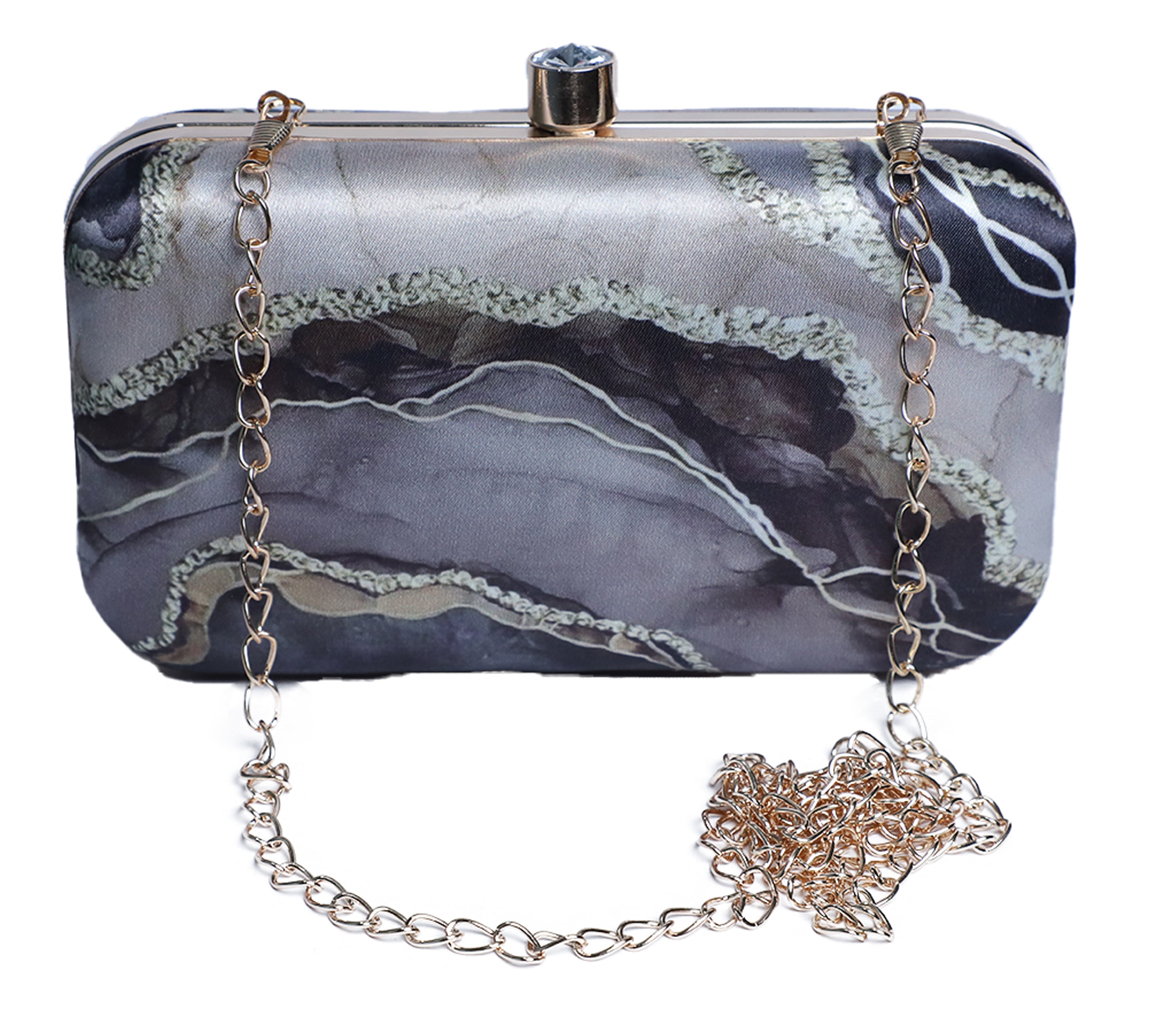 Abstract digital print clutch