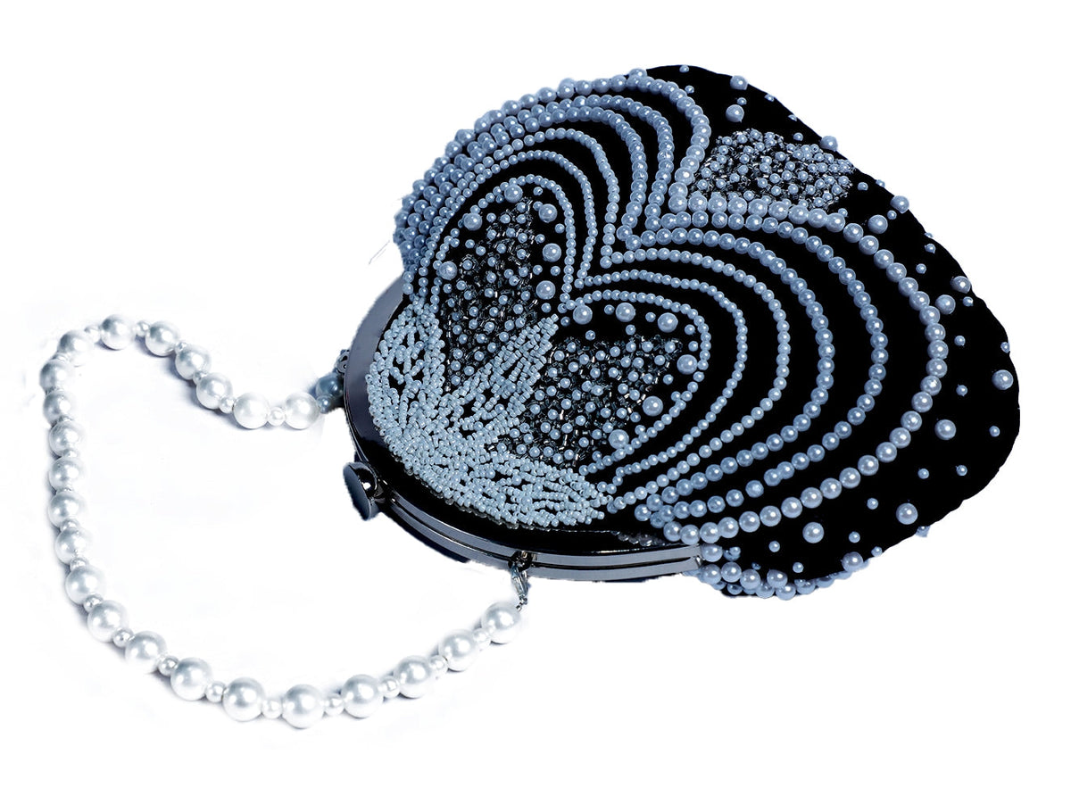 Vandana White — Velvet Batua Bag