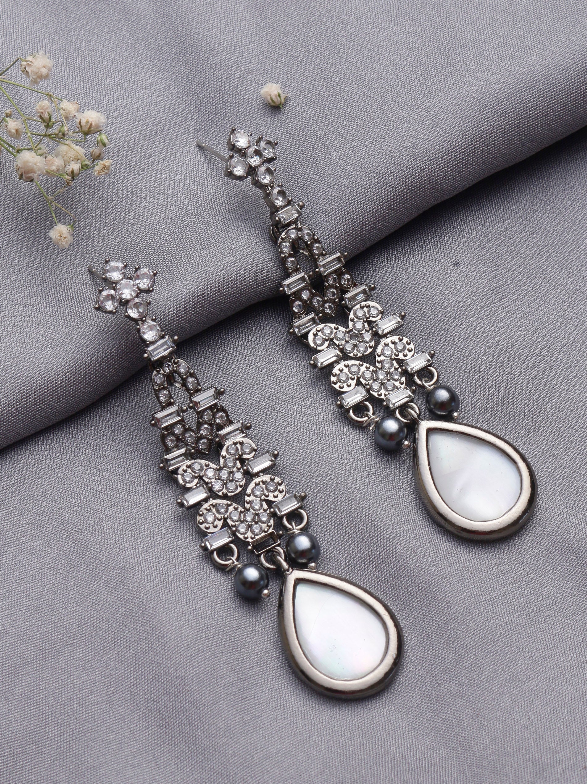 Swisni Alloy Silver Earrings