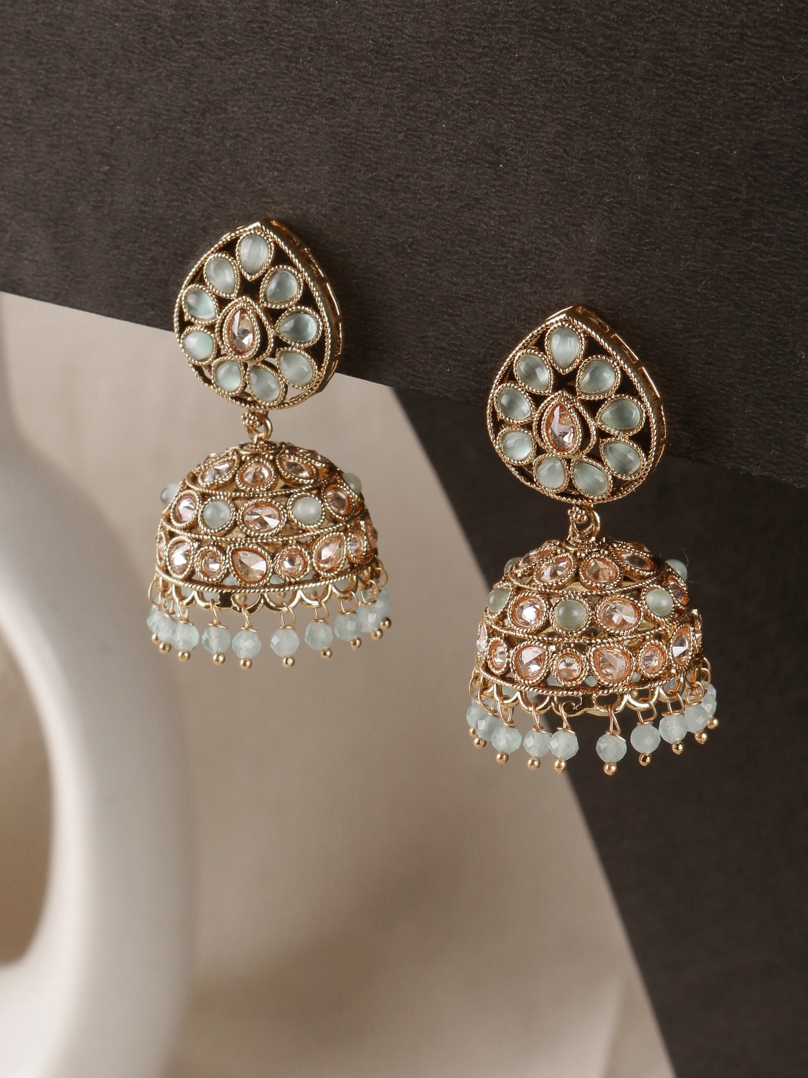 Swisni Alloy Golden Jhumki Earrings