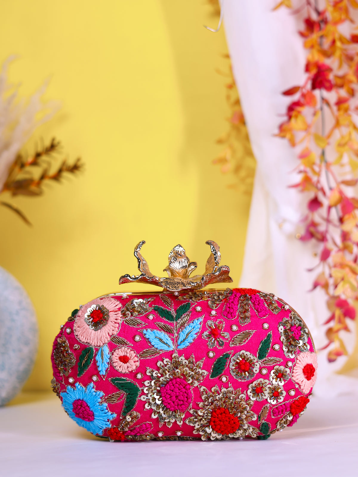 VRPS Embroidered Clutch | Handcrafted Ethnic Bag | SWIS-1345 | Additional Angle