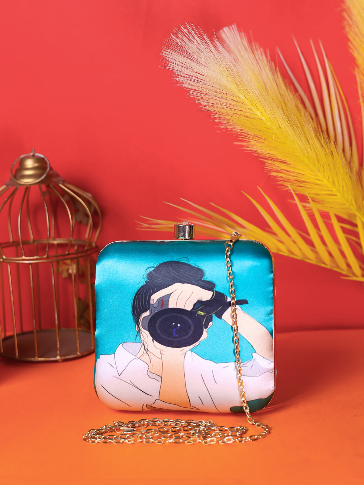 VRPS Printed Clutch | Handcrafted Ethnic Bag | SWIS-1331 | Additional Angle