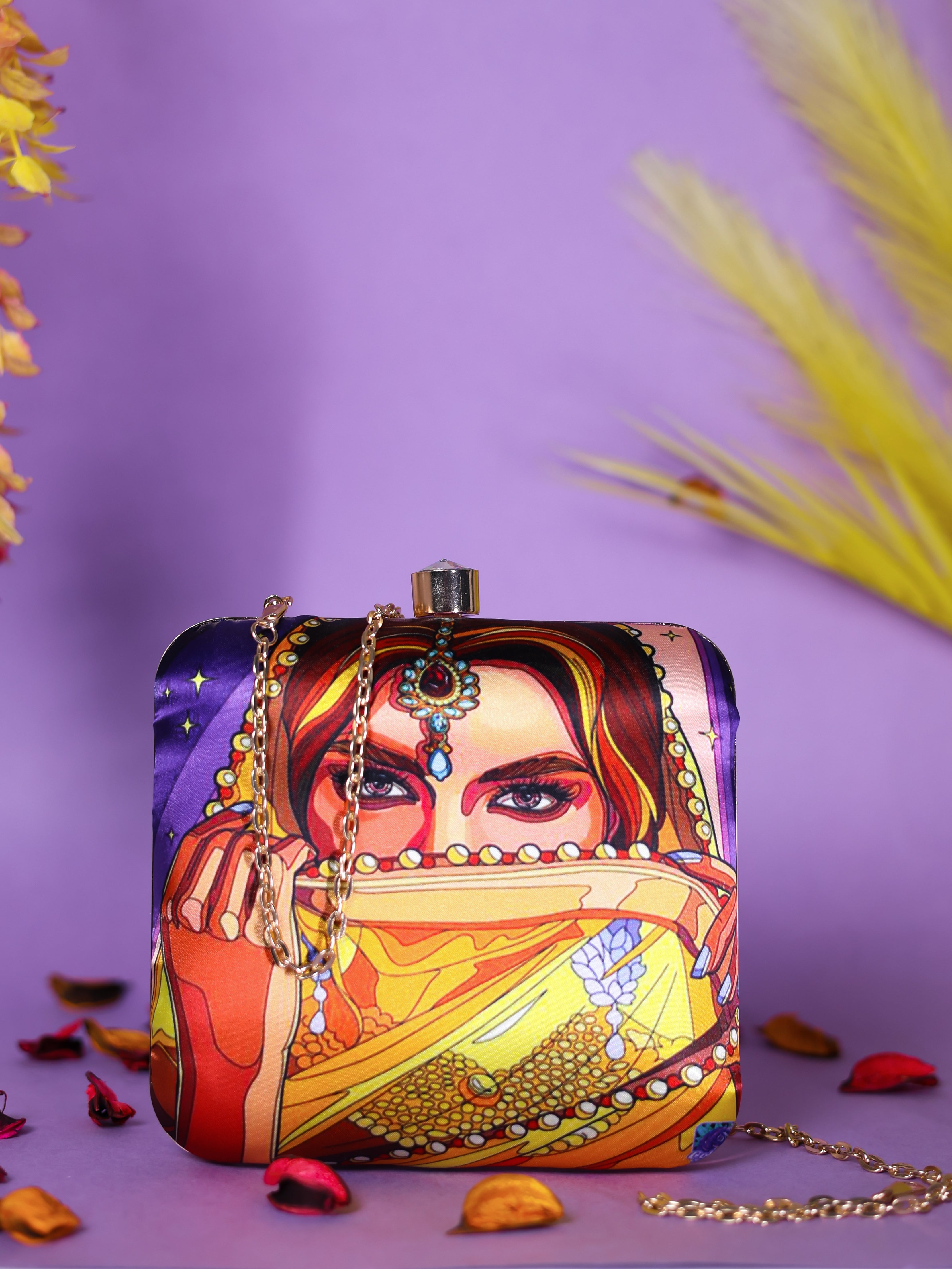 VRPS Printed Clutch | Handcrafted Ethnic Bag | SWIS-1313 | Additional Angle