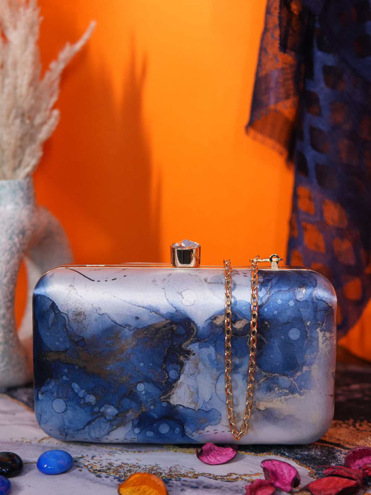 VRPS Printed Clutch | Handcrafted Ethnic Bag | SWIS-1328 | Additional Angle