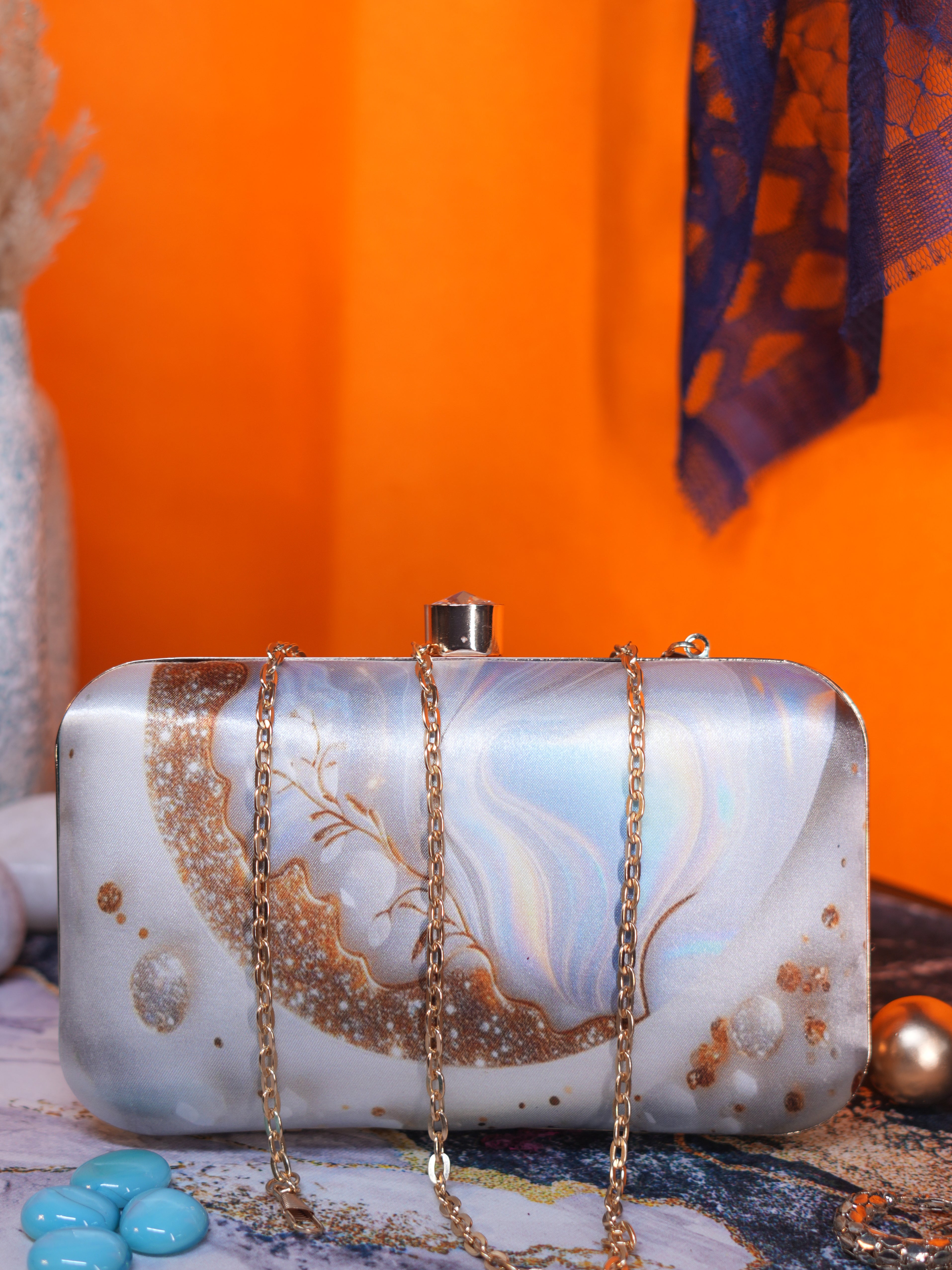 VRPS Printed Clutch | Handcrafted Ethnic Bag | SWIS-1326 | Additional Angle