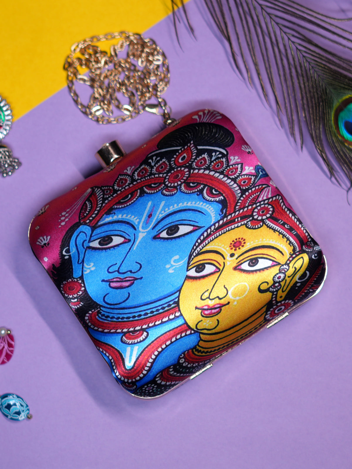 VRPS Printed Clutch | Handcrafted Ethnic Bag | SWIS-1335 | Additional Angle