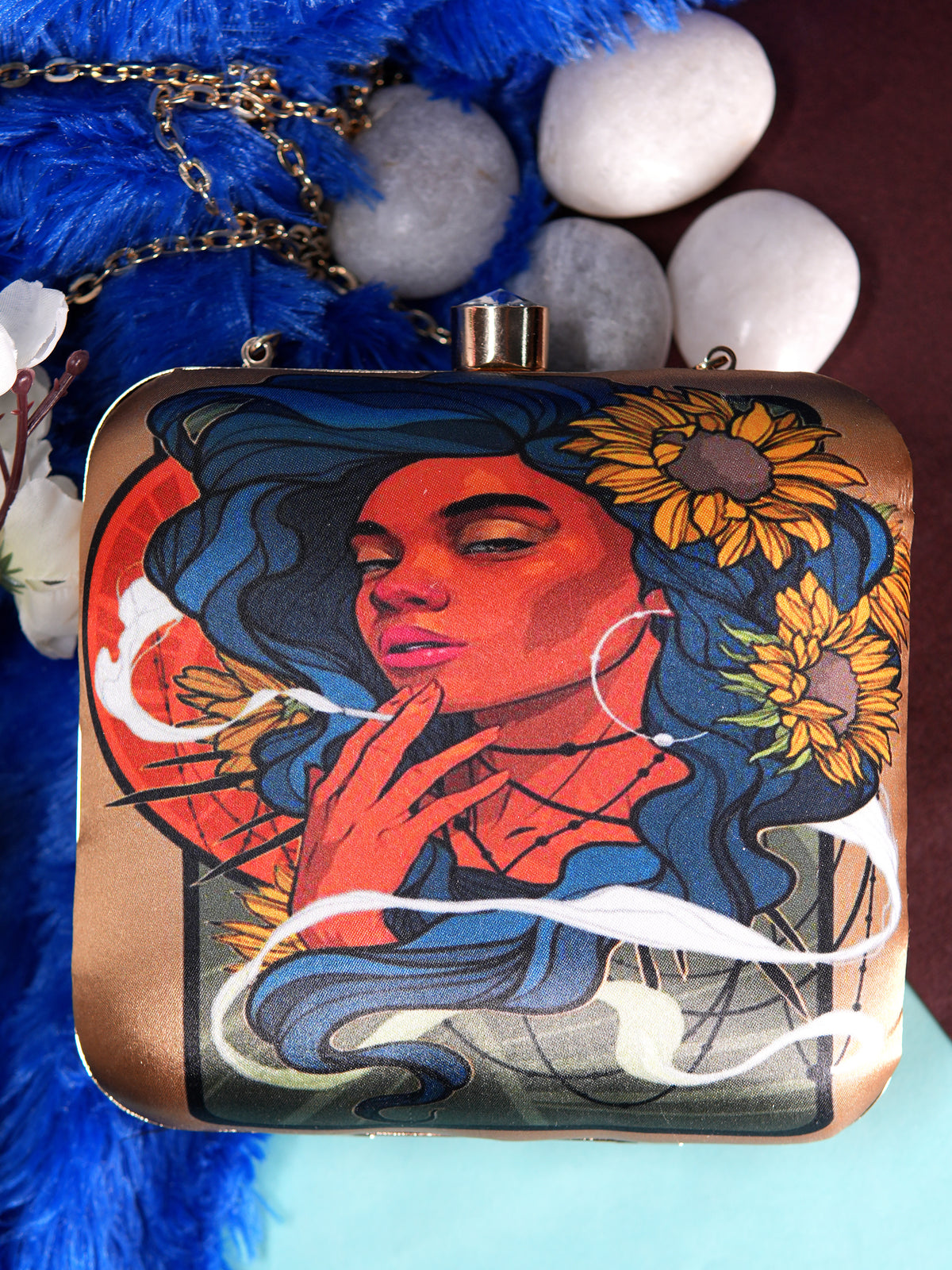 VRPS Printed Clutch | Handcrafted Ethnic Bag | SWIS-1338 | Additional Angle