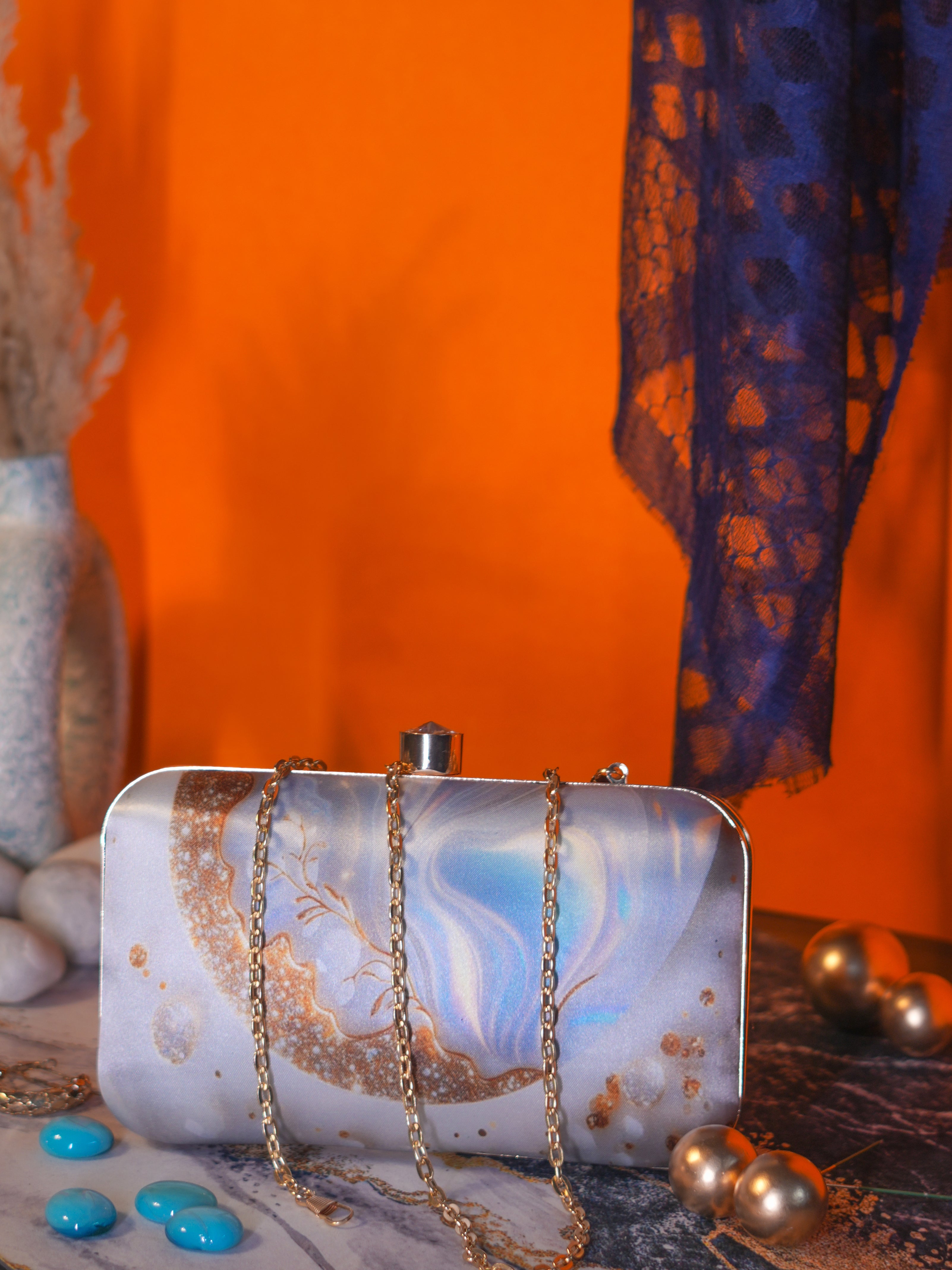 VRPS Printed Clutch | Handcrafted Ethnic Bag | SWIS-1326 | Additional Angle