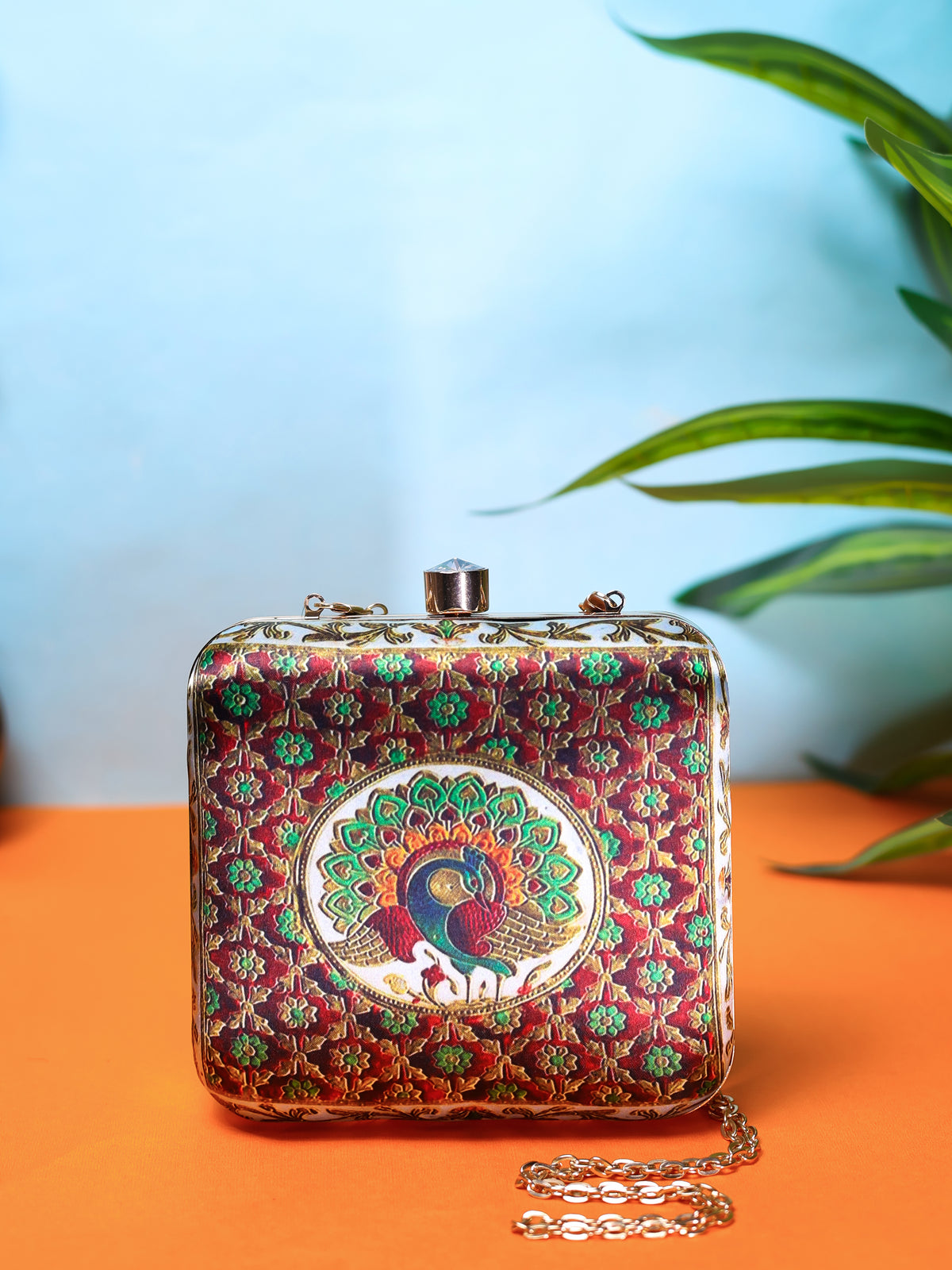 VRPS Printed Clutch | Handcrafted Ethnic Bag | SWIS-1334 | Additional Angle