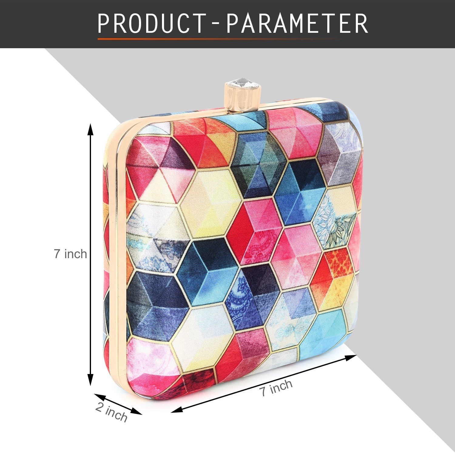 Printed clutch bag