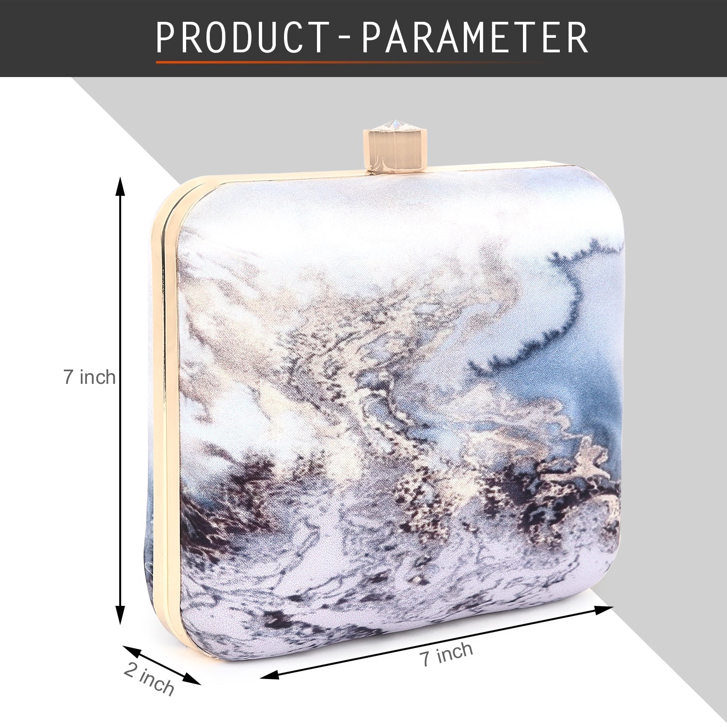 Abstract printed clutch bag