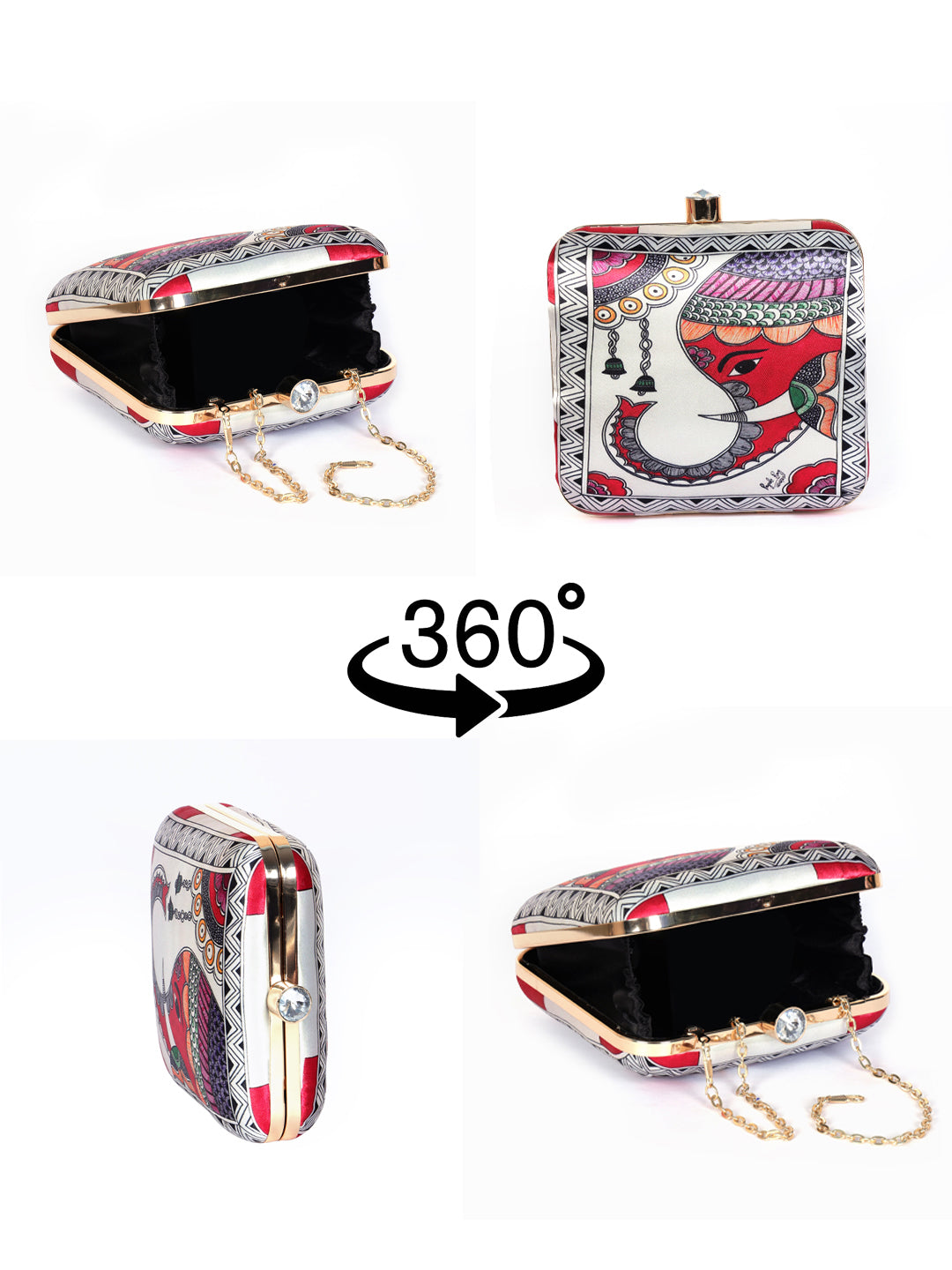 VRPS Printed Clutch | Handcrafted Ethnic Bag | SWIS-1343 | Additional Angle