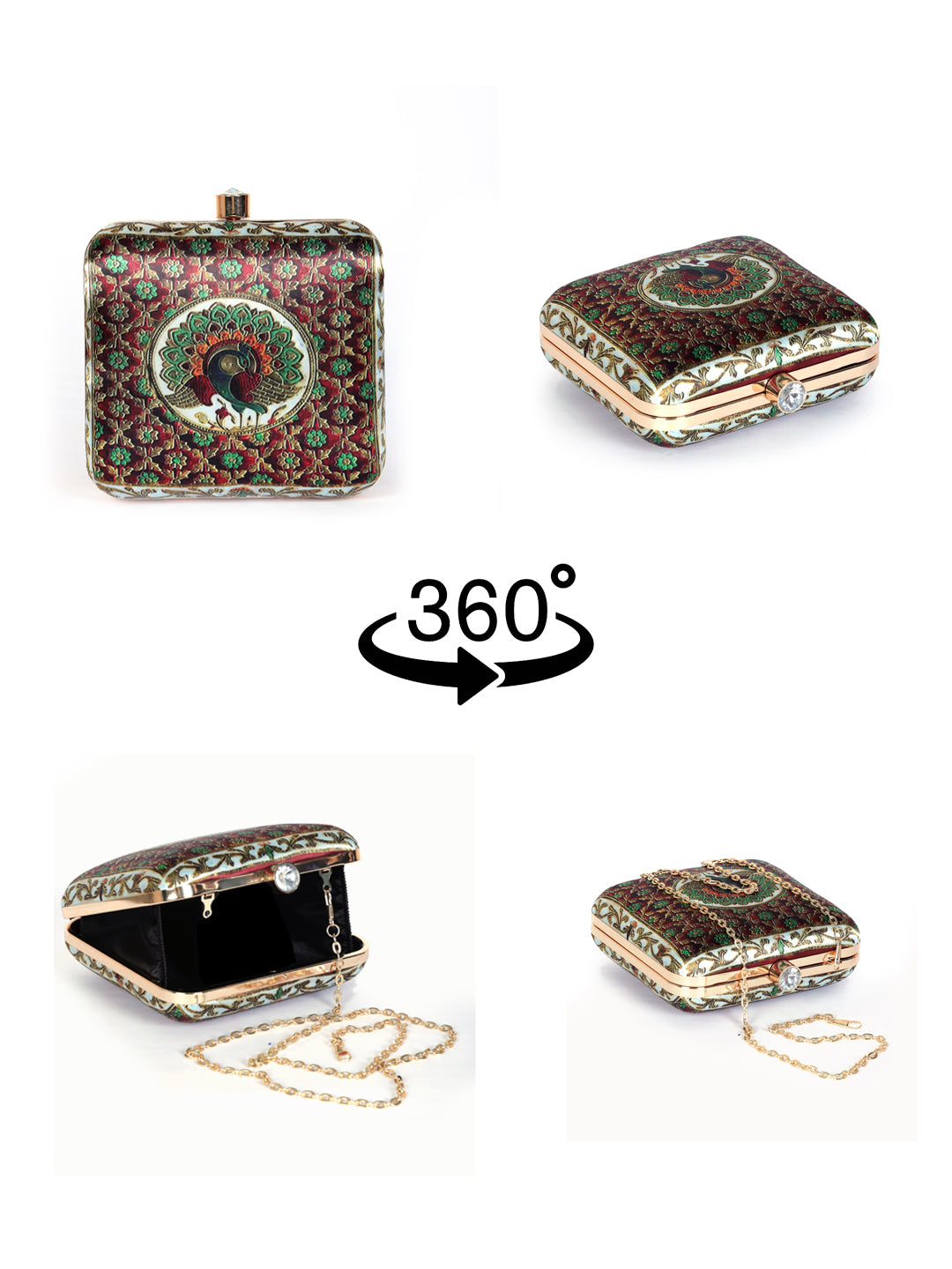 VRPS Printed Clutch | Handcrafted Ethnic Bag | SWIS-1334 | Additional Angle