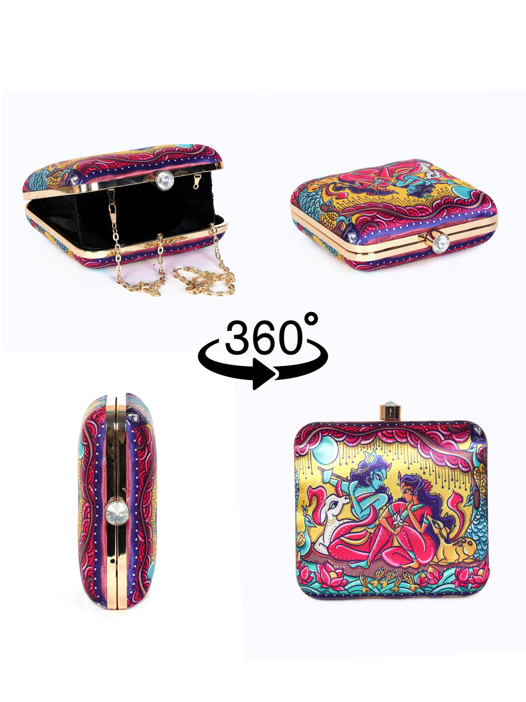 VRPS Printed Clutch | Handcrafted Ethnic Bag | SWIS-1336 | Additional Angle
