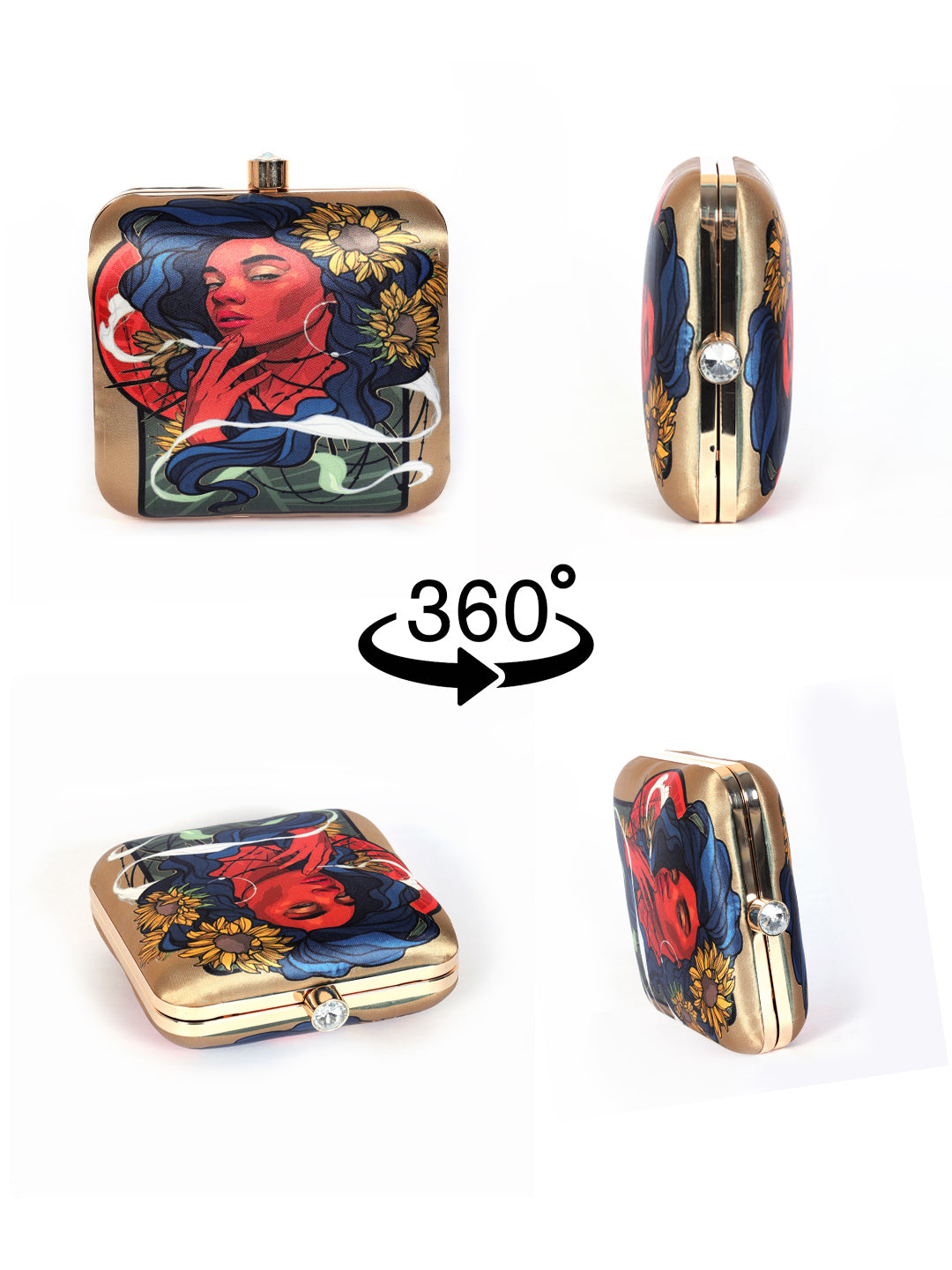 VRPS Printed Clutch | Handcrafted Ethnic Bag | SWIS-1338 | Additional Angle