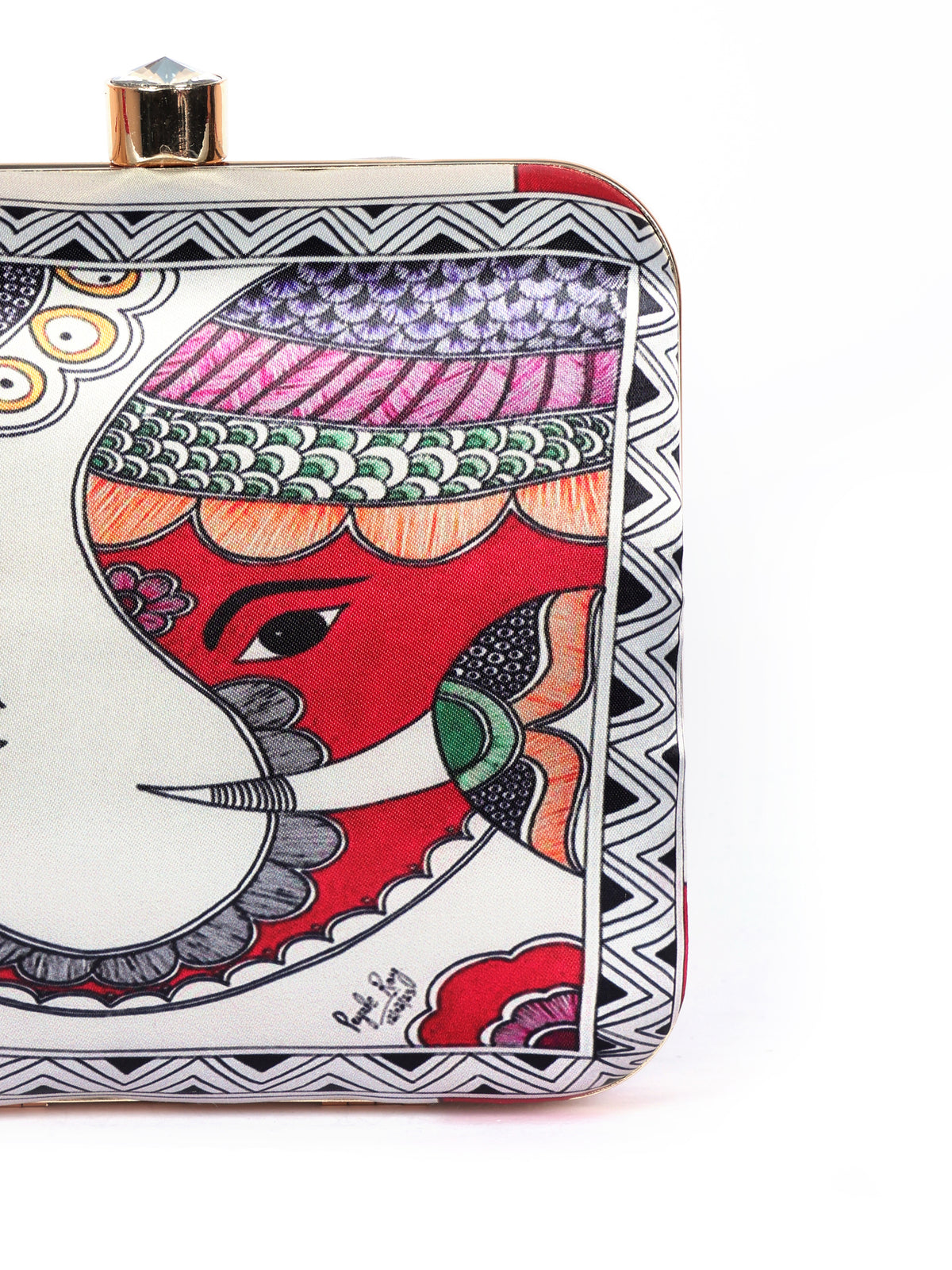 VRPS Printed Clutch | Handcrafted Ethnic Bag | SWIS-1343 | Additional Angle
