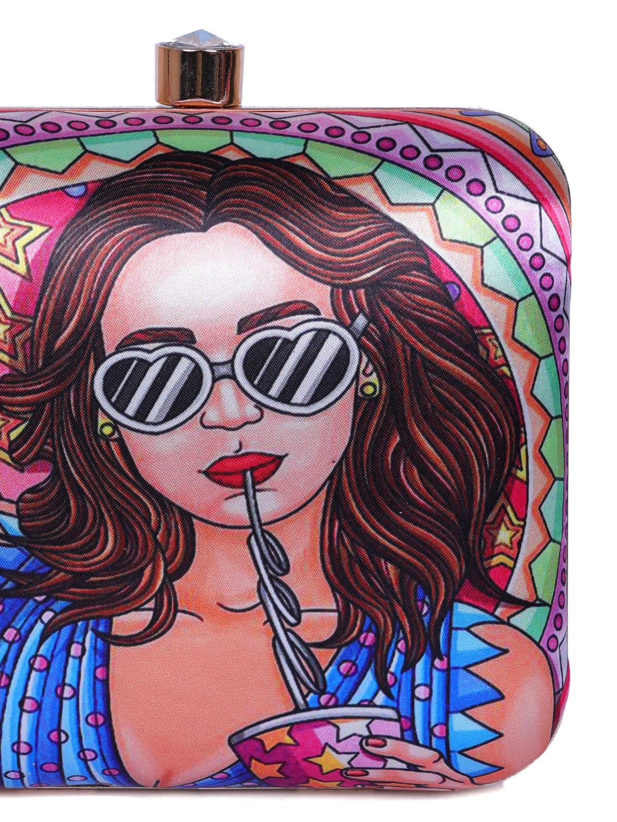 VRPS Printed Clutch | Handcrafted Ethnic Bag | SWIS-1344 | Additional Angle