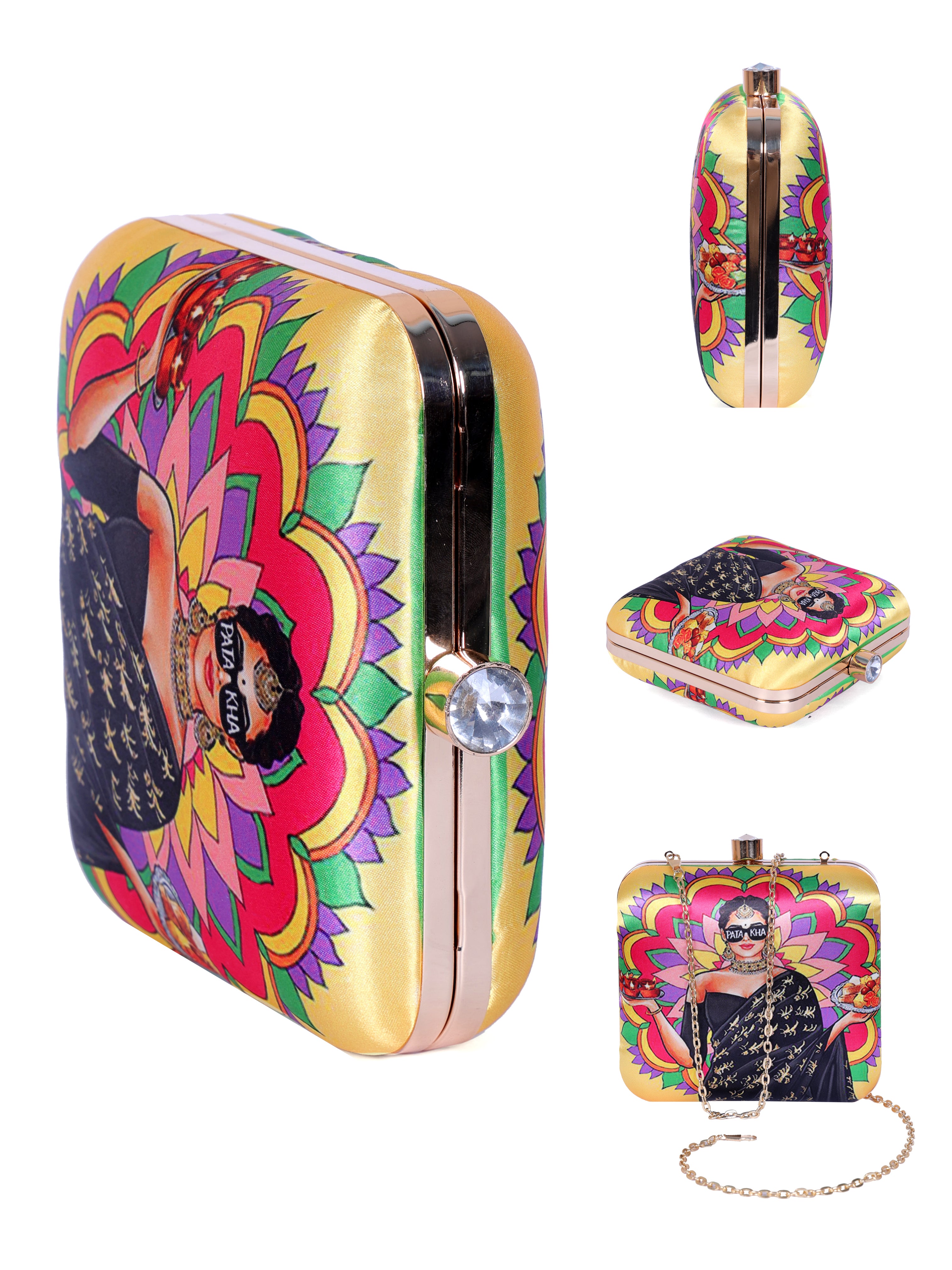VRPS Printed Clutch | Handcrafted Ethnic Bag | SWIS-1316 | Additional Angle