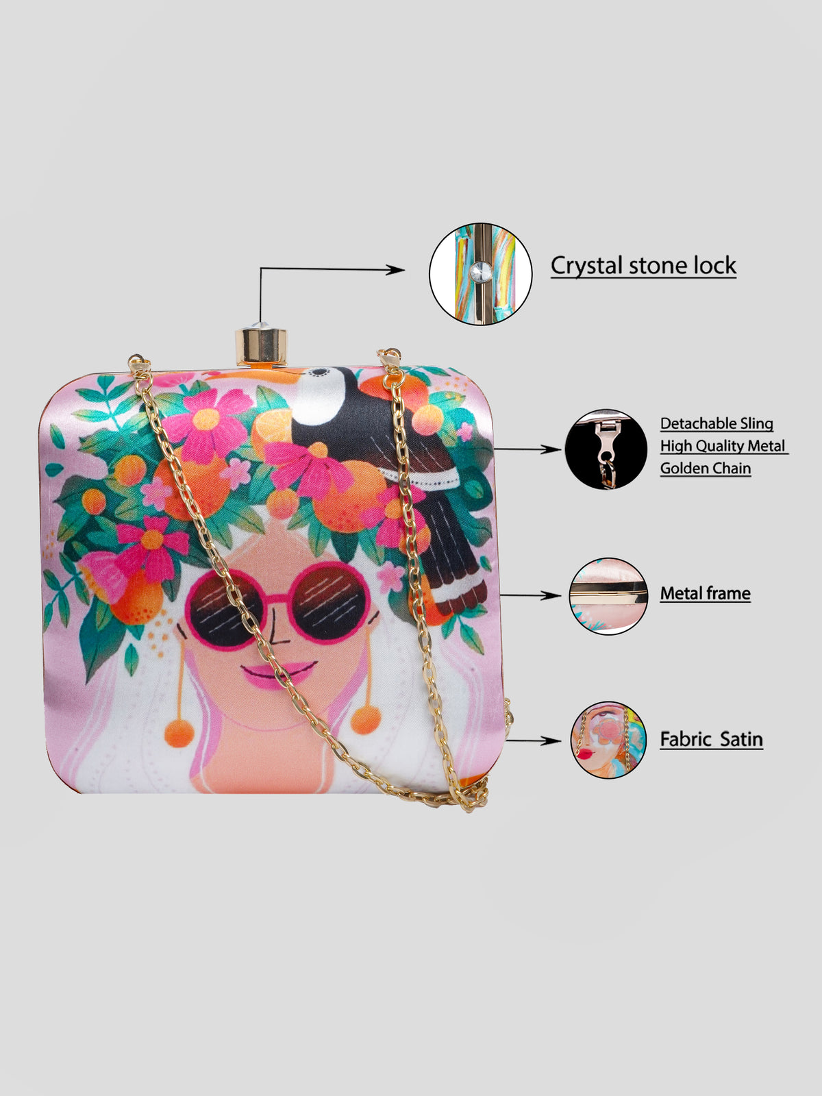 VRPS Printed Clutche | Handcrafted Ethnic Bag | SWIS-2103 | Additional Angle