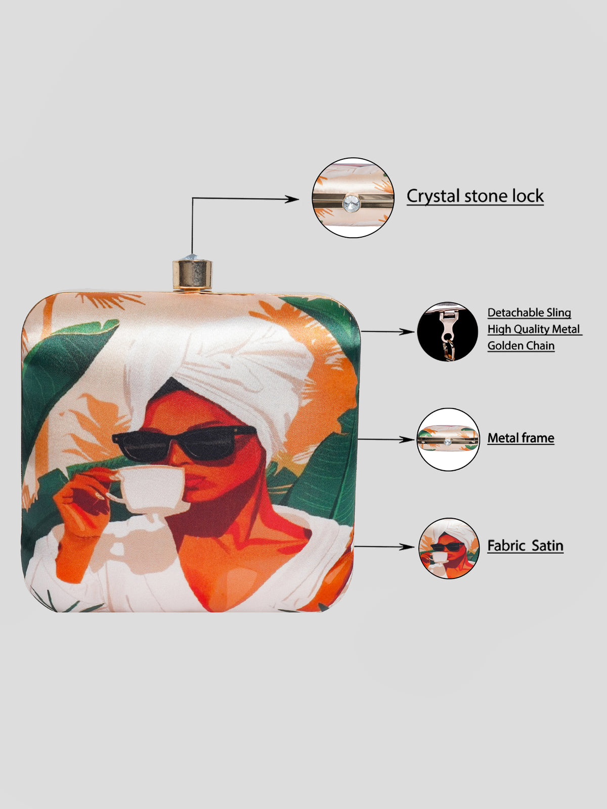 VRPS Printed Clutche | Handcrafted Ethnic Bag | SWIS-2109 | Additional Angle