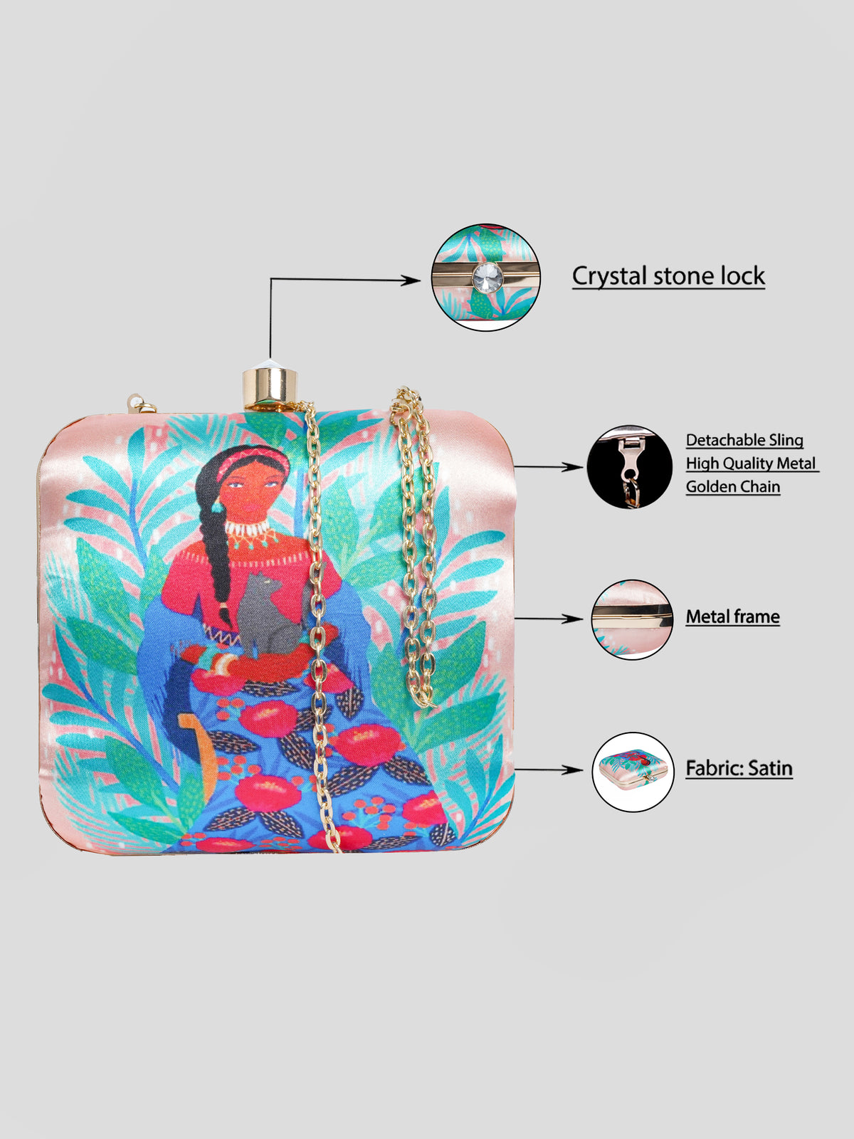 VRPS Printed Clutche | Handcrafted Ethnic Bag | SWIS-2099 | Additional Angle