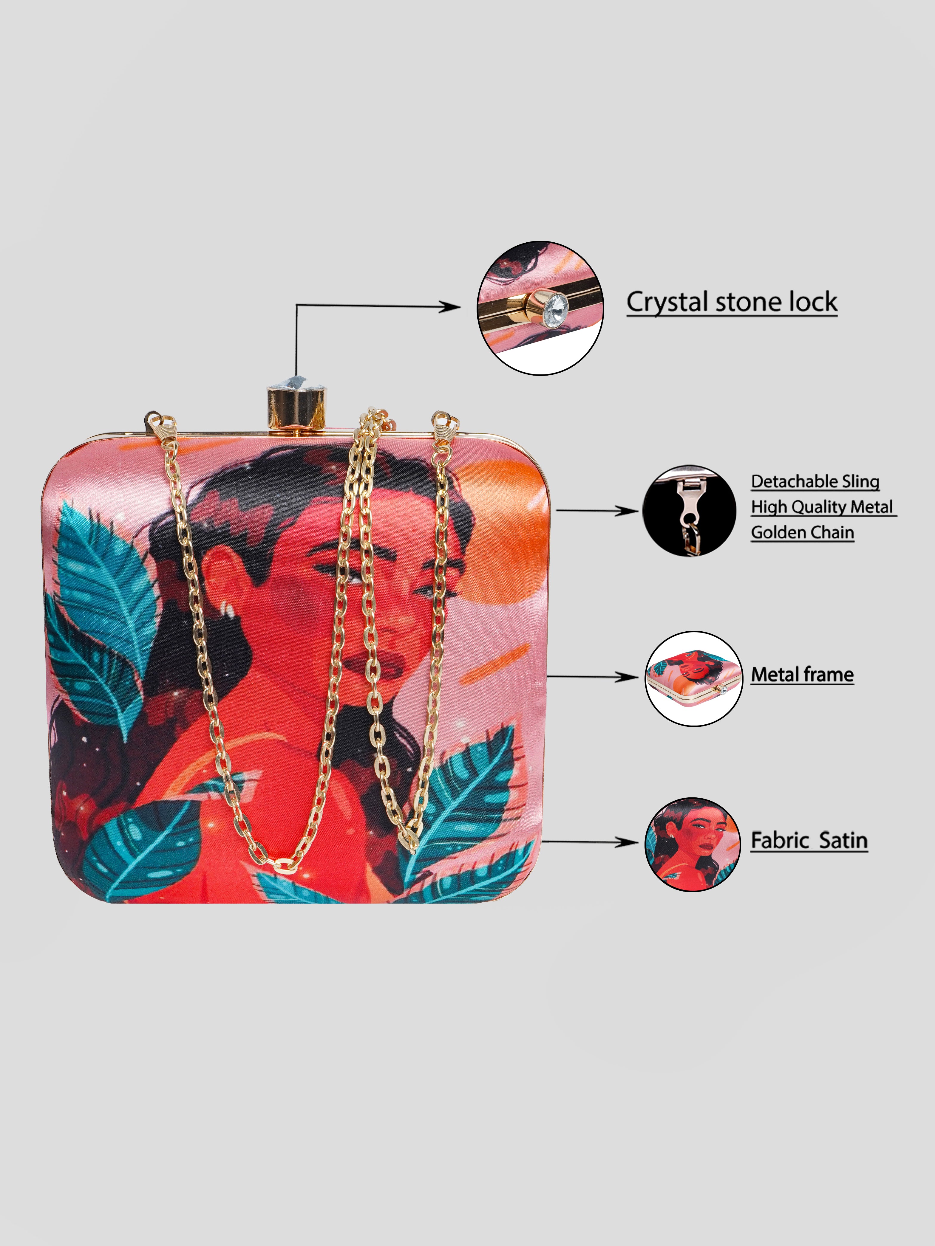 VRPS Printed Clutch | Handcrafted Ethnic Bag | SWIS-1726 | Additional Angle