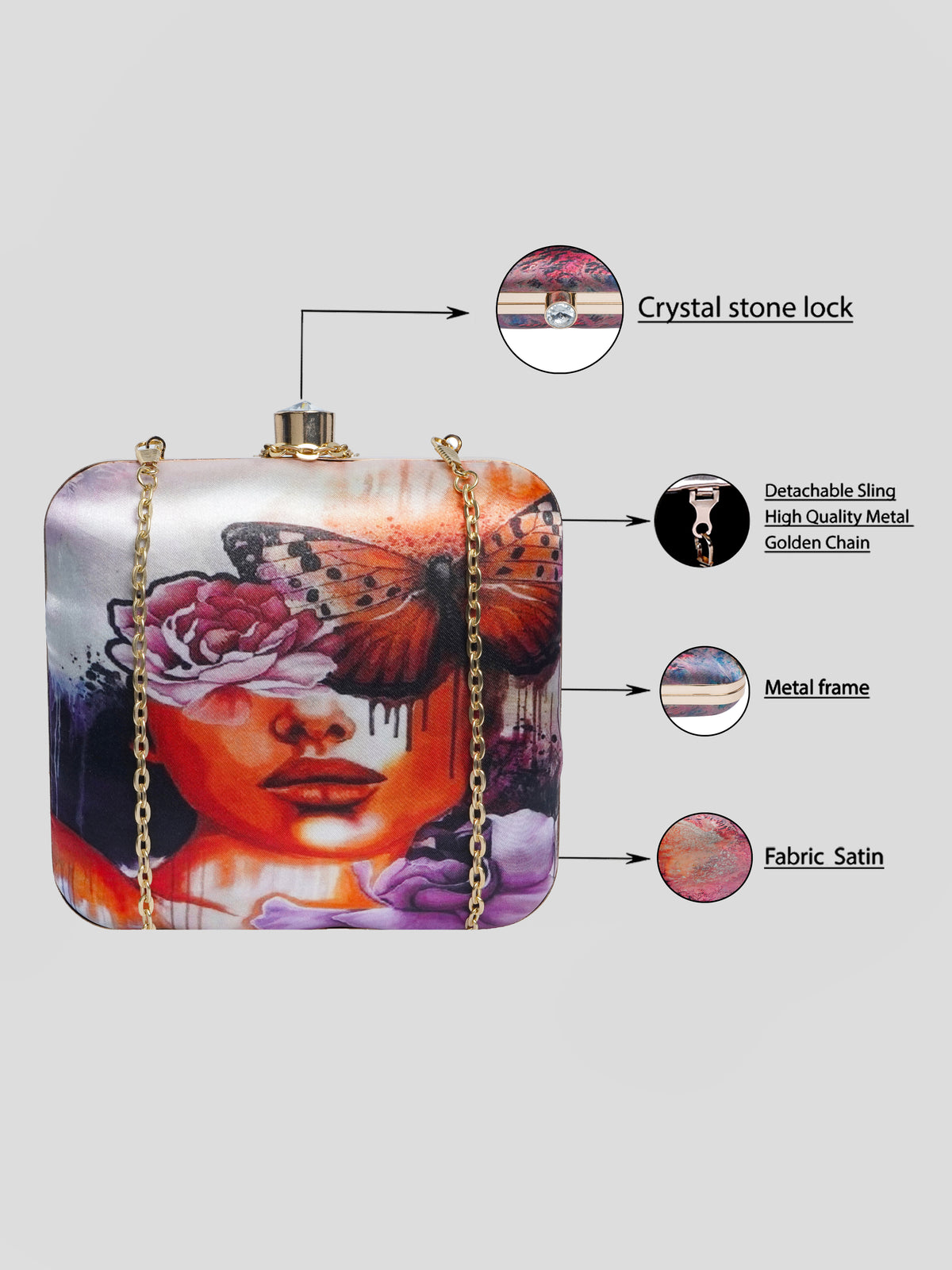 VRPS Printed Clutche | Handcrafted Ethnic Bag | SWIS-2105 | Additional Angle